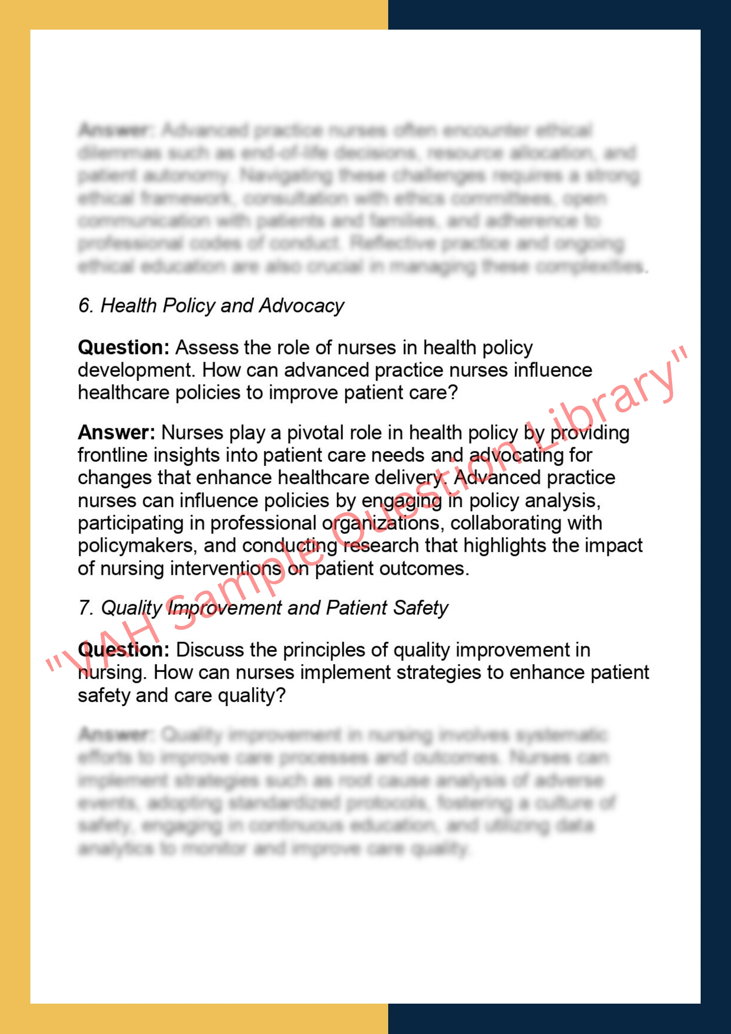 M6006 – Master of Advanced Nursing 2