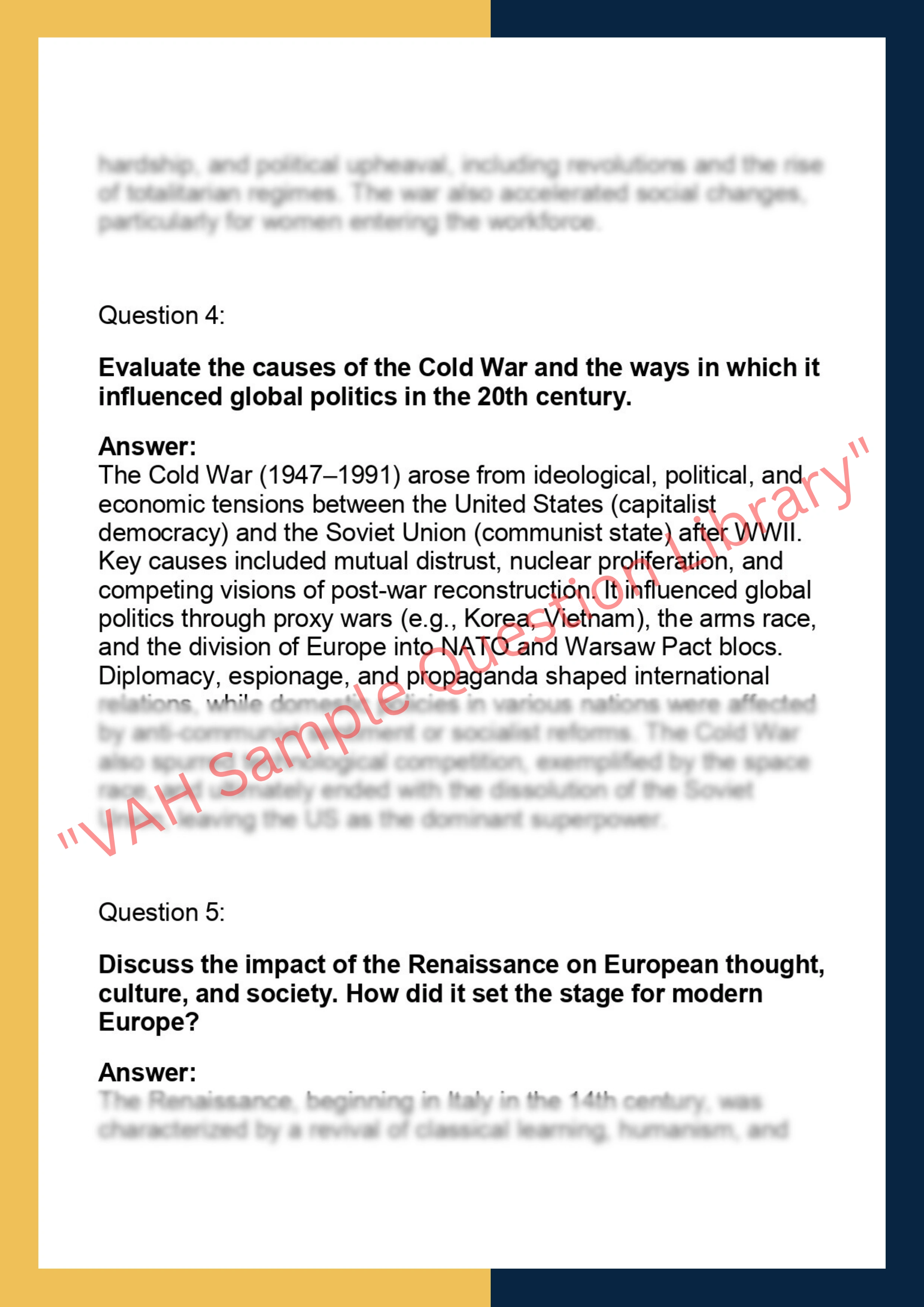 HIS101 –  World History 2