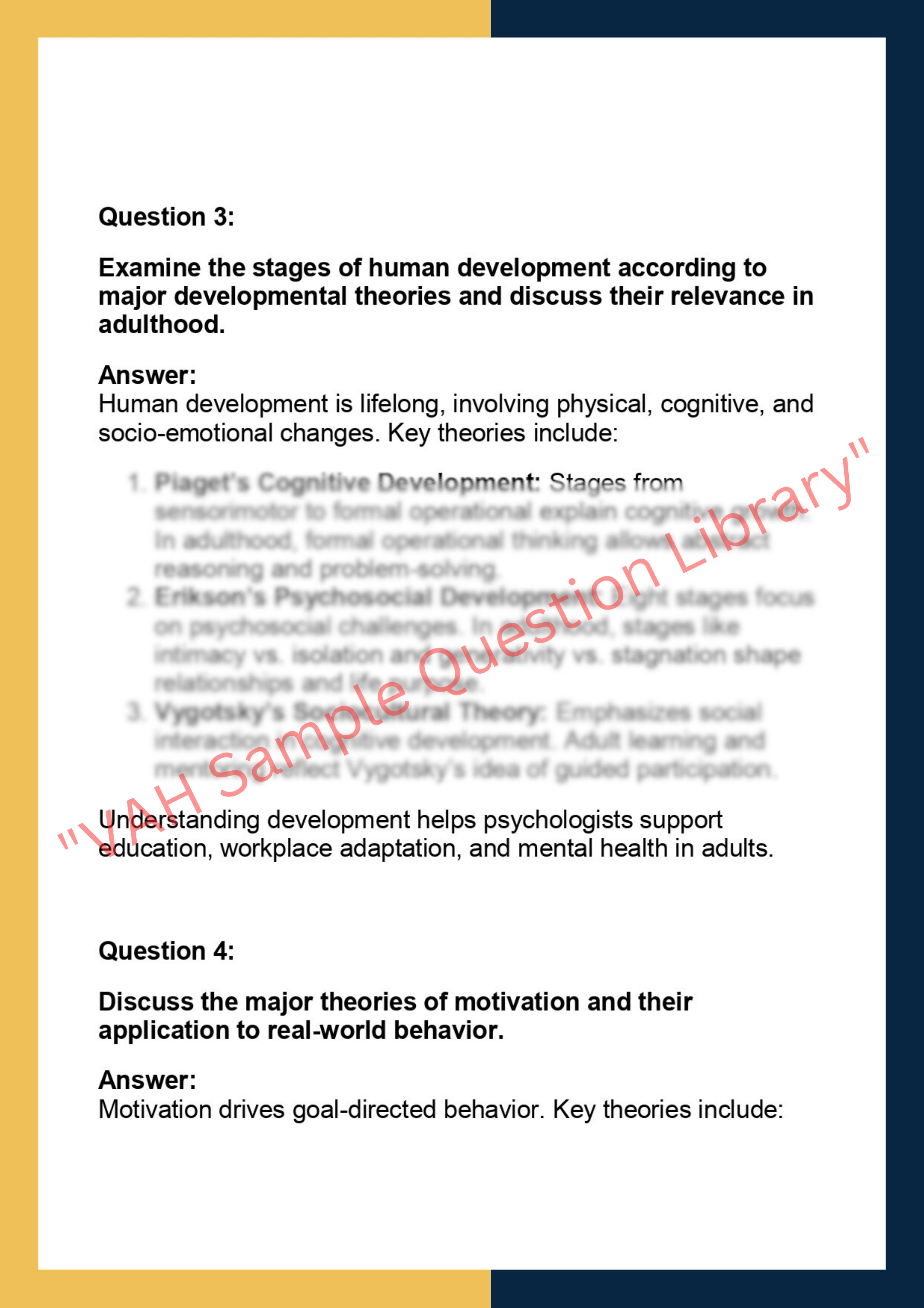 PSY101 –  Introduction to Psychology 2
