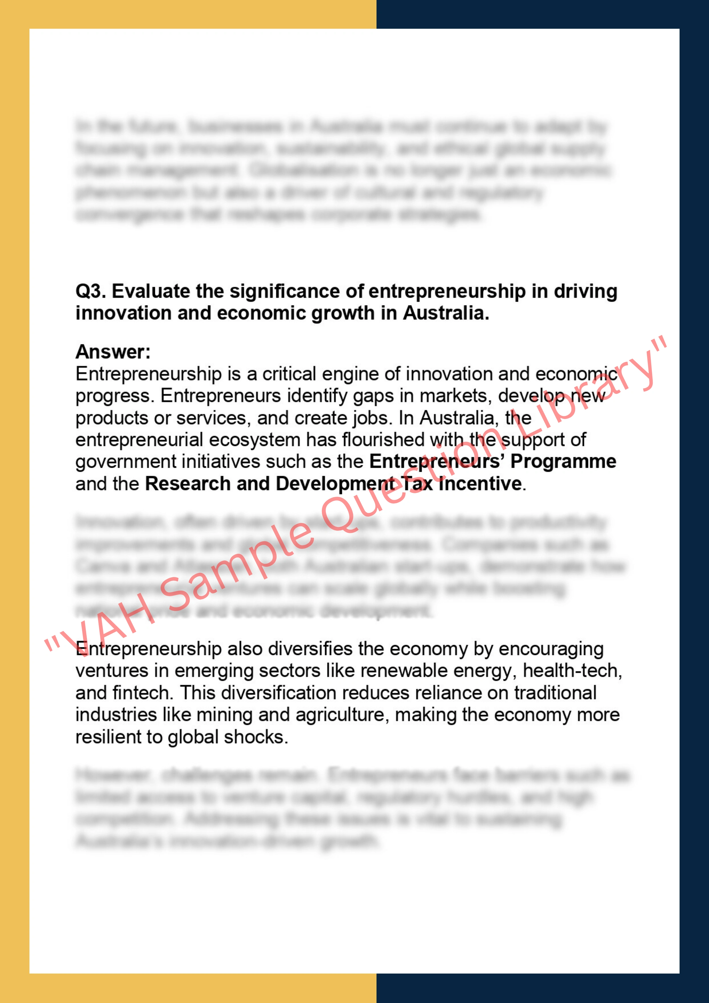 BUS101 –  Business Studies 2