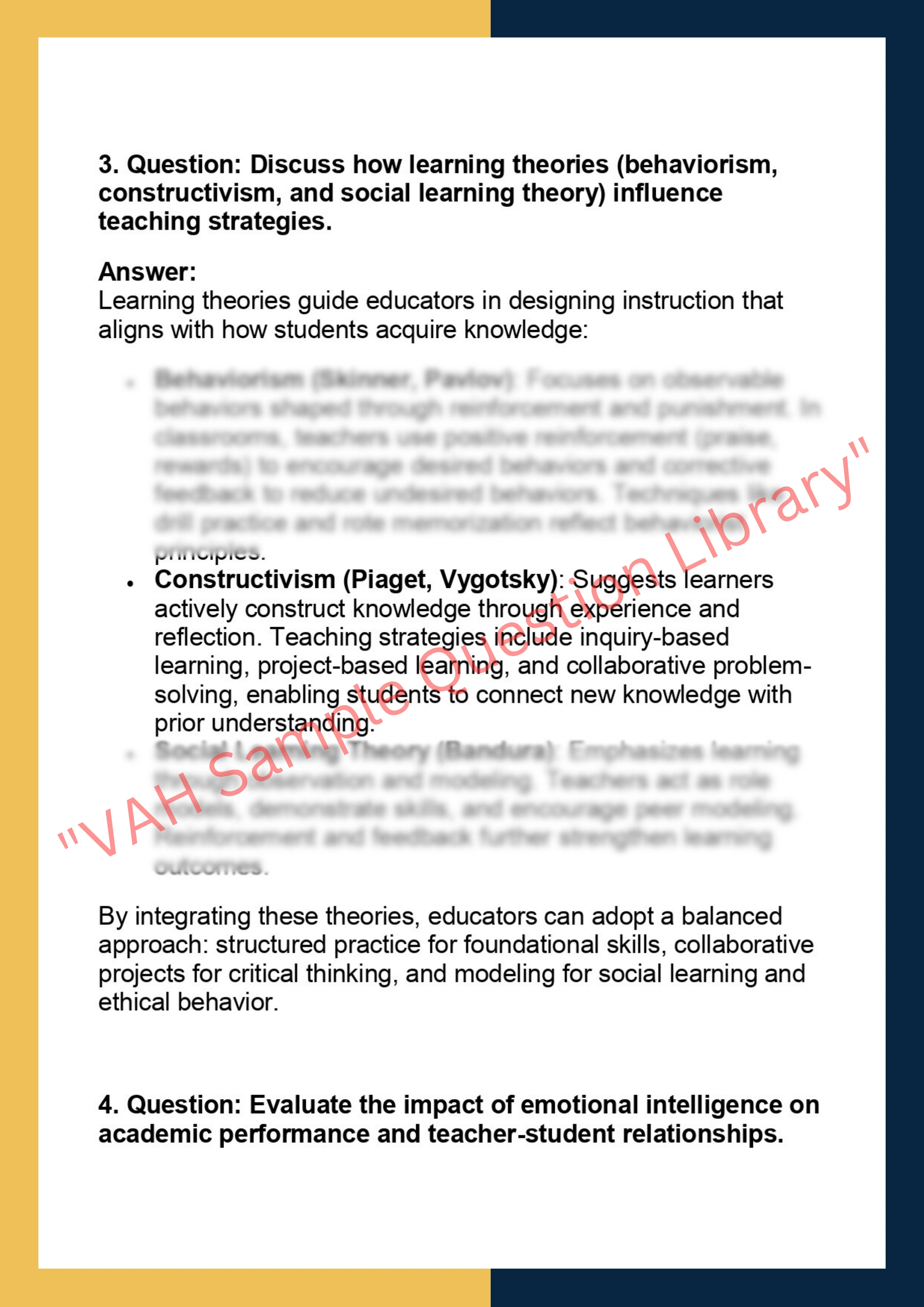 EDU201 – Educational Psychology 2