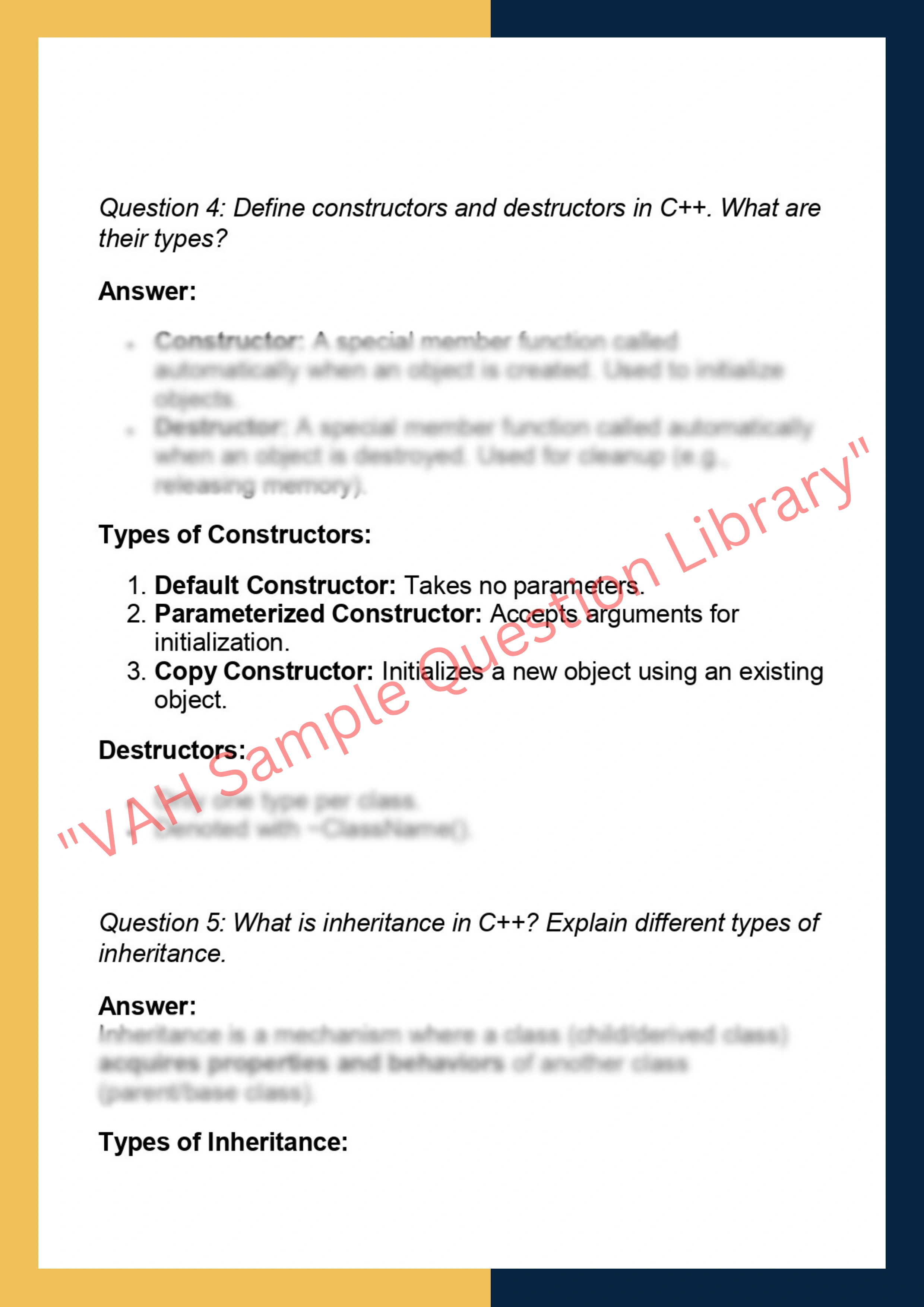 CS306 –  Programming in C++ 2