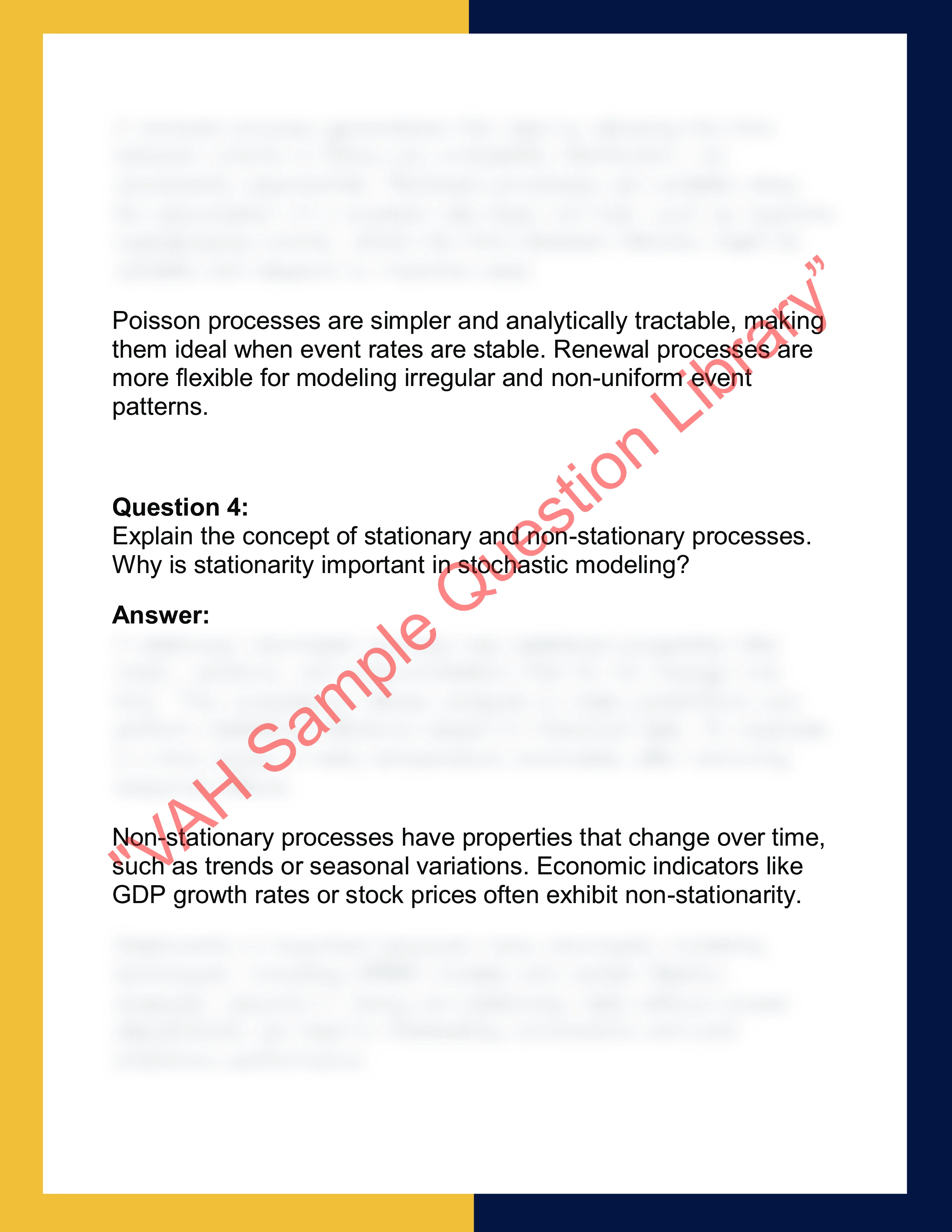 STAT5004 –  Probability & Stochastic  Modelling 2