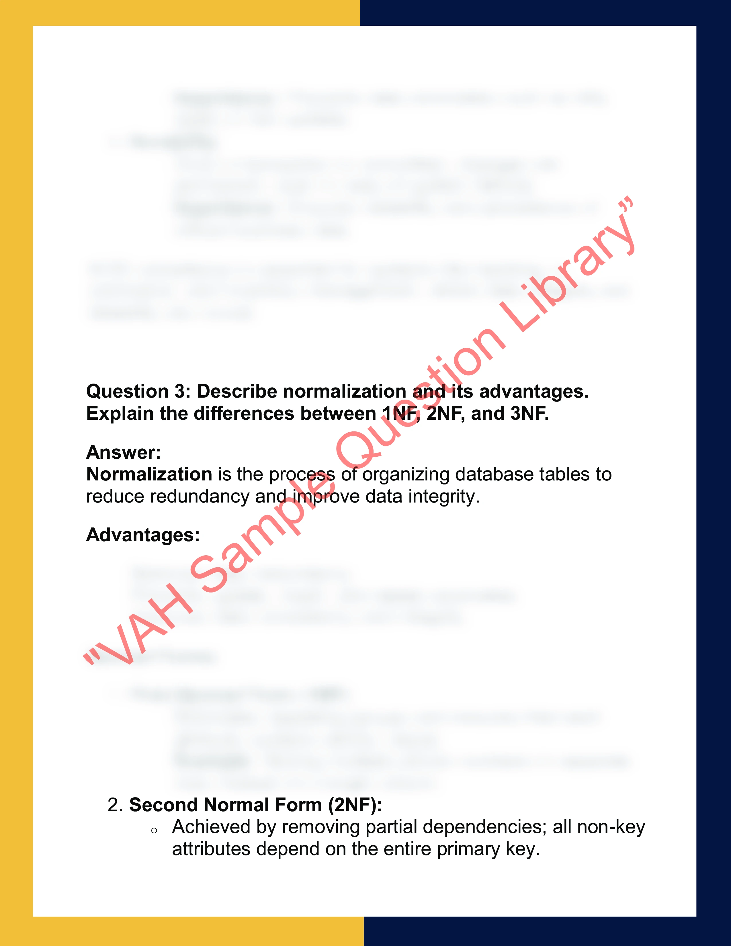 MCA303 – Database Management Systems 2