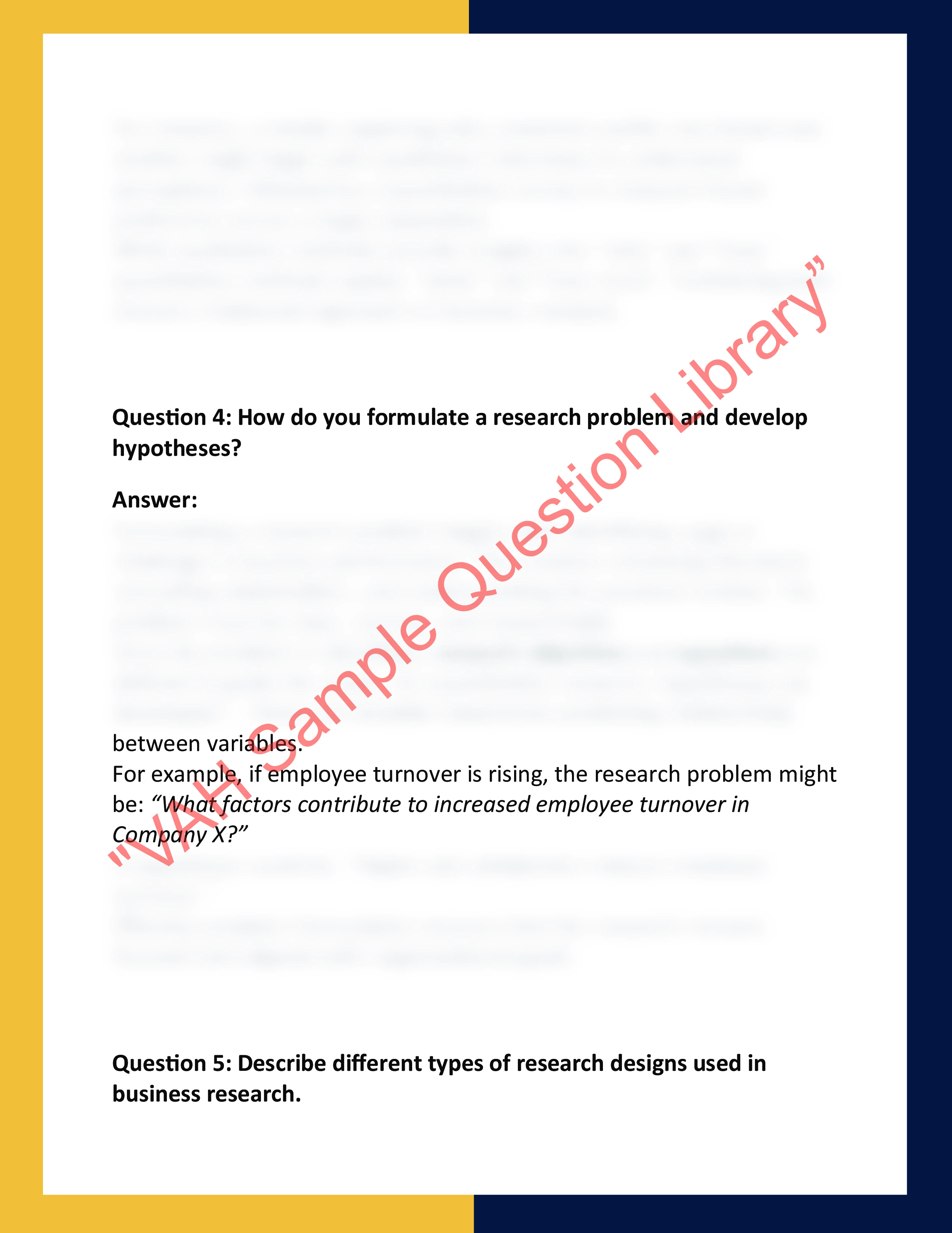 BUS201 – Business Research  Methods 2