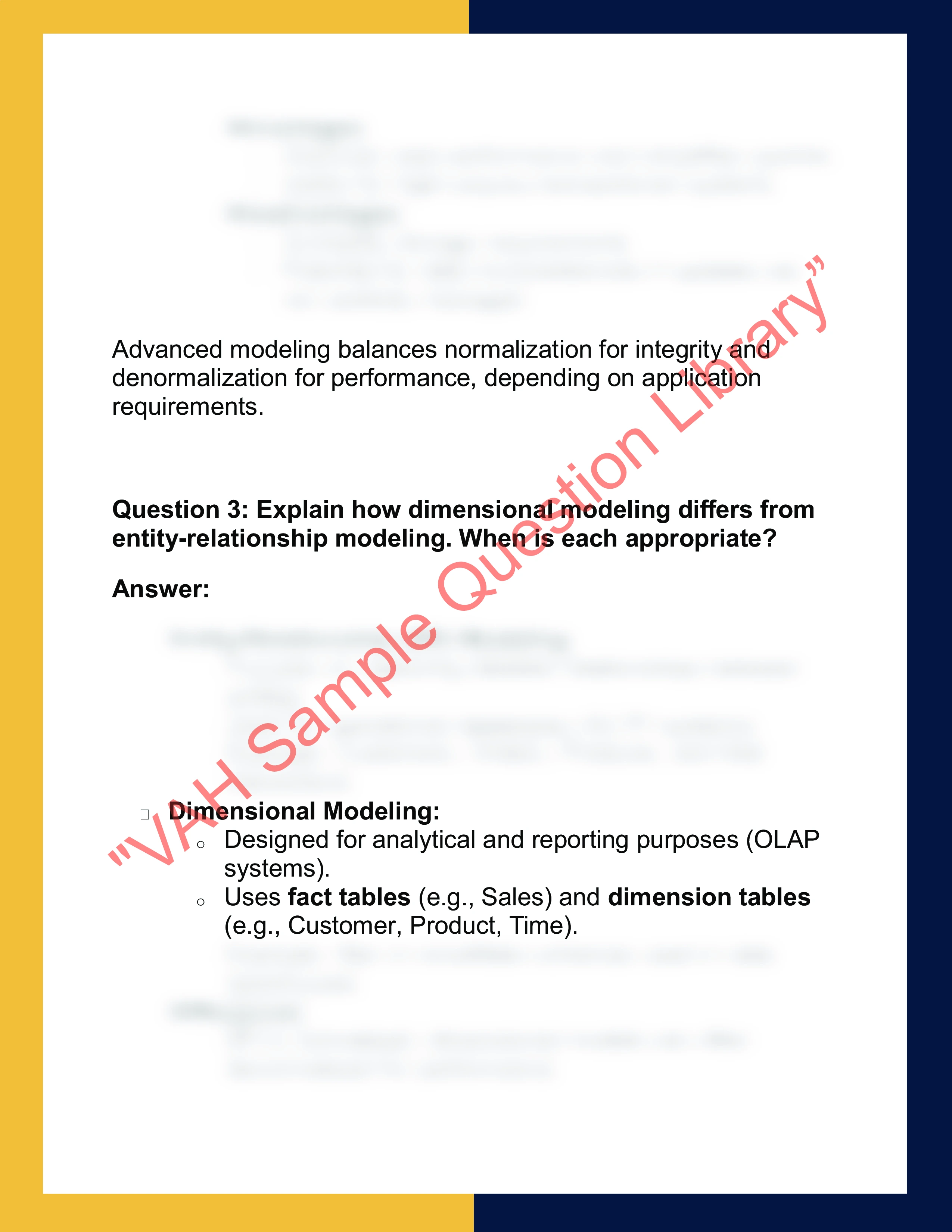 INFR199 – Advanced Data Modeling 2