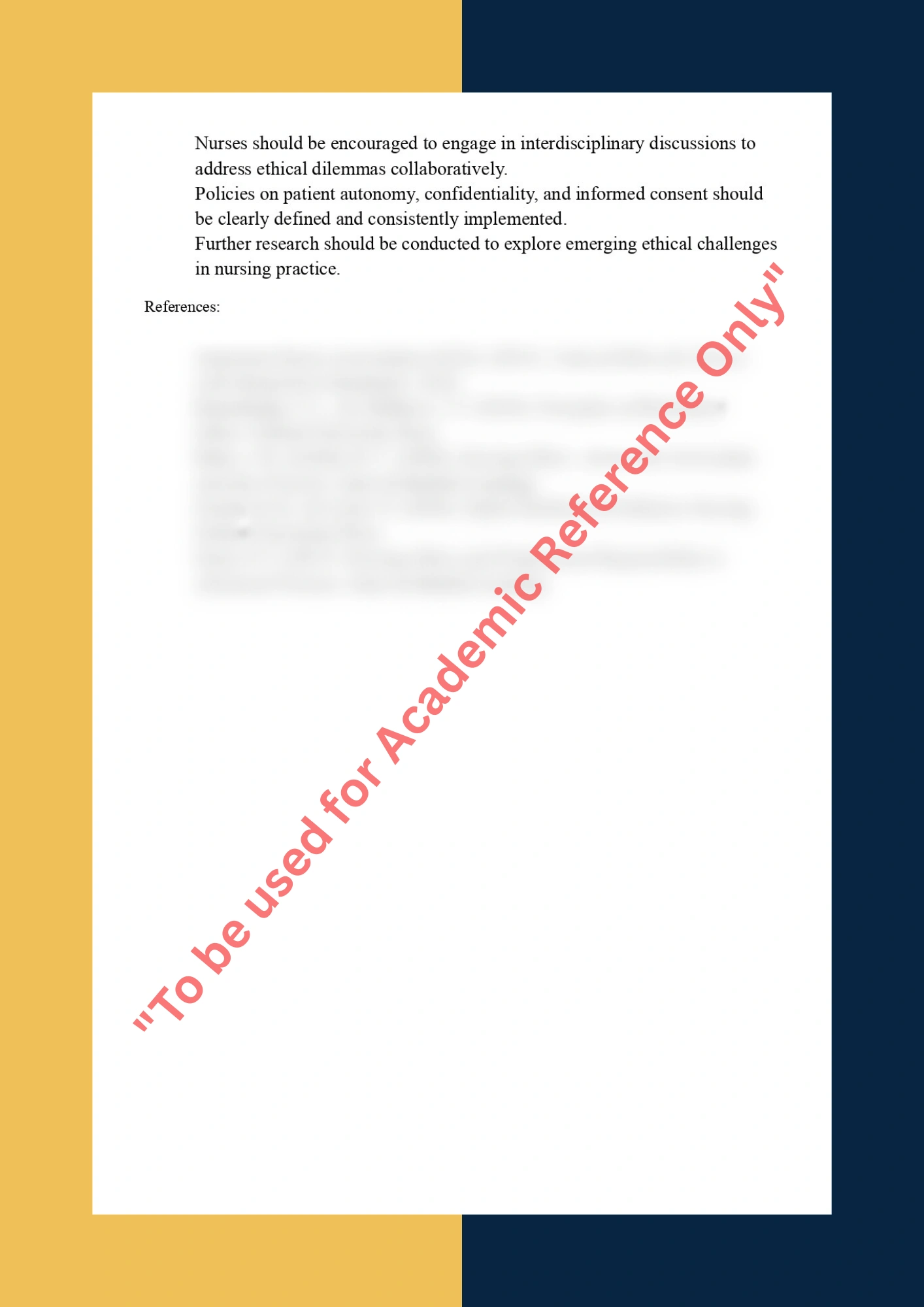 Essay Writing Sample solution on Topics - Ethical Challenges in Modern Nursing Practice 3