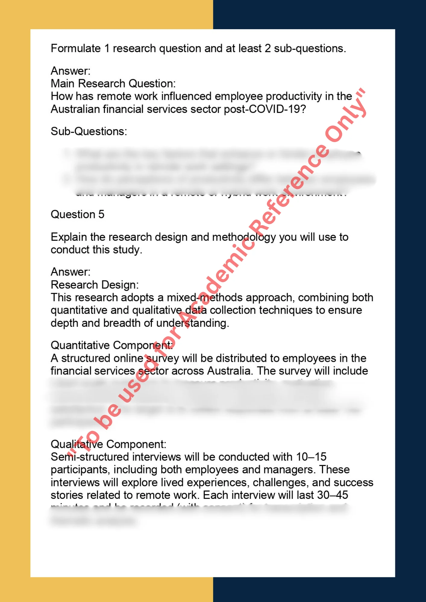 BUSS7001- Business Research Project 3