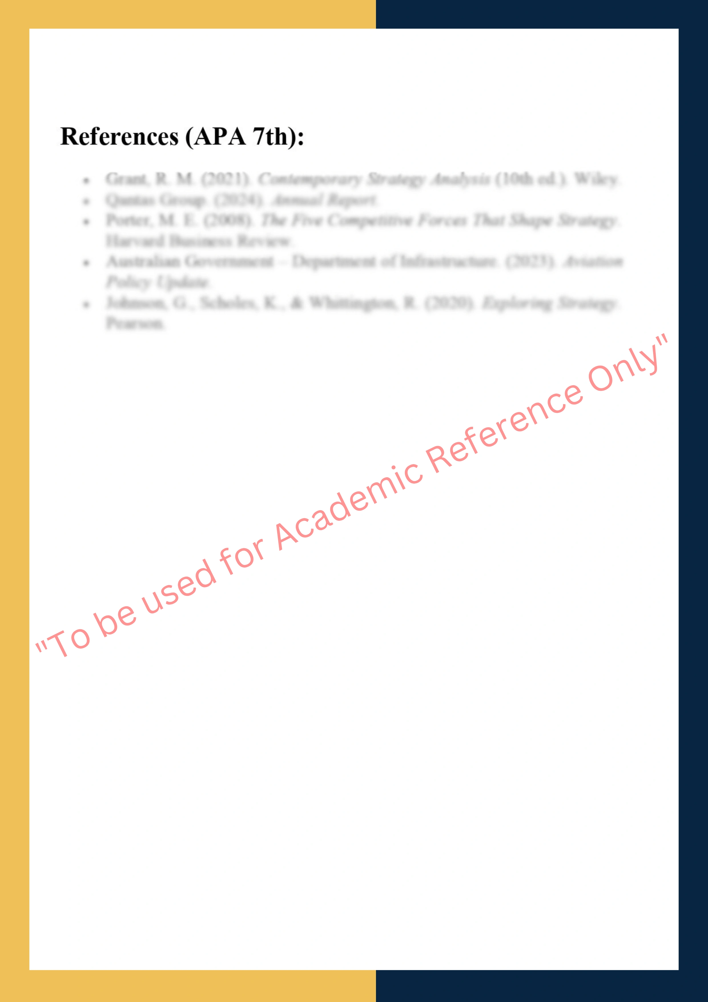 Sample Solution for - MGT6010-Strategy  formulation, implementation,  and evaluation 3