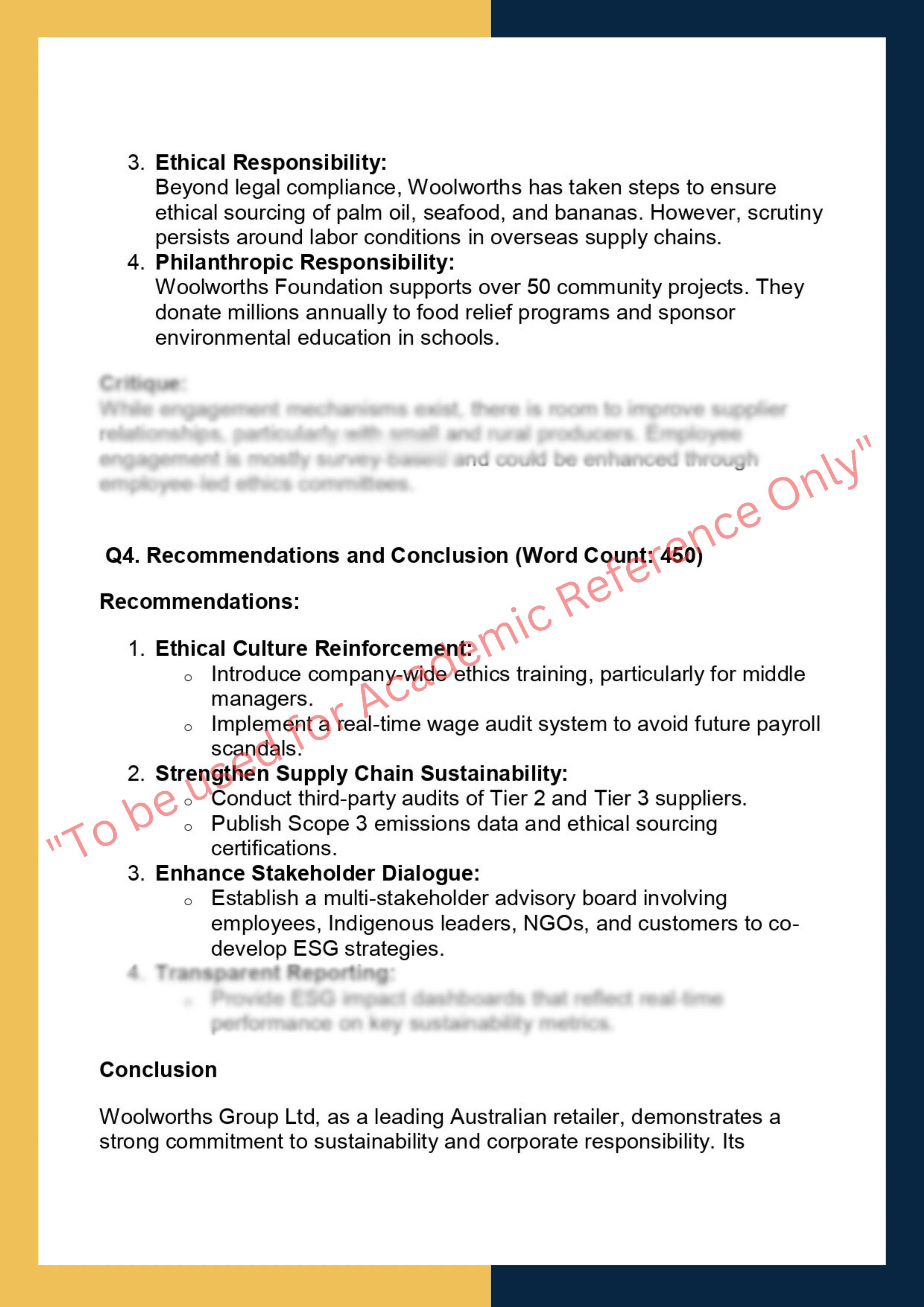 BUSS6001- Business Ethics  and Sustainability: Case- Based Analytical Essay 3