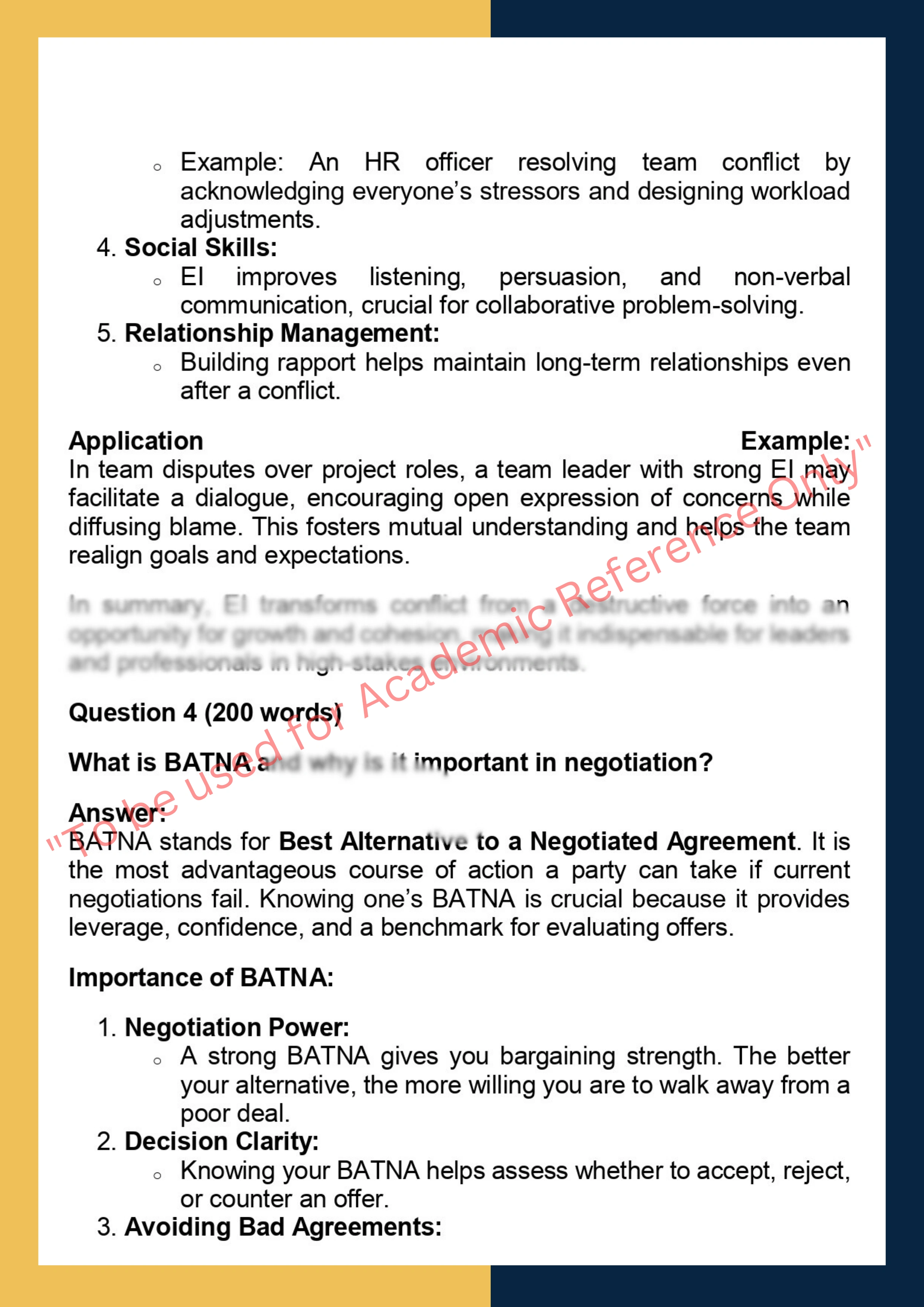 MGMT6065–  Negotiation and Conflict  Resolution 3