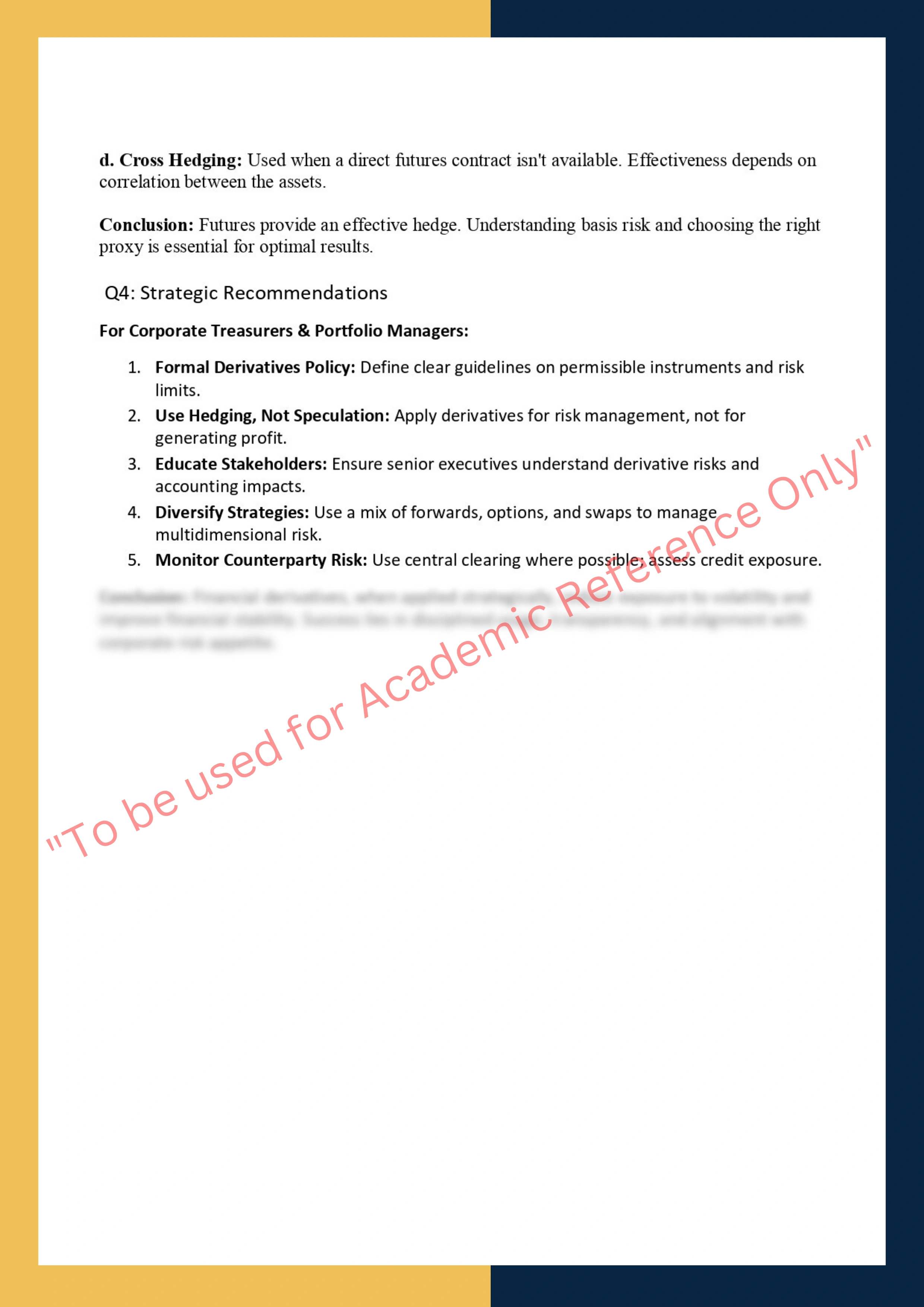 FINC6003: Financial Derivatives: Case-Based Analytical Report 3
