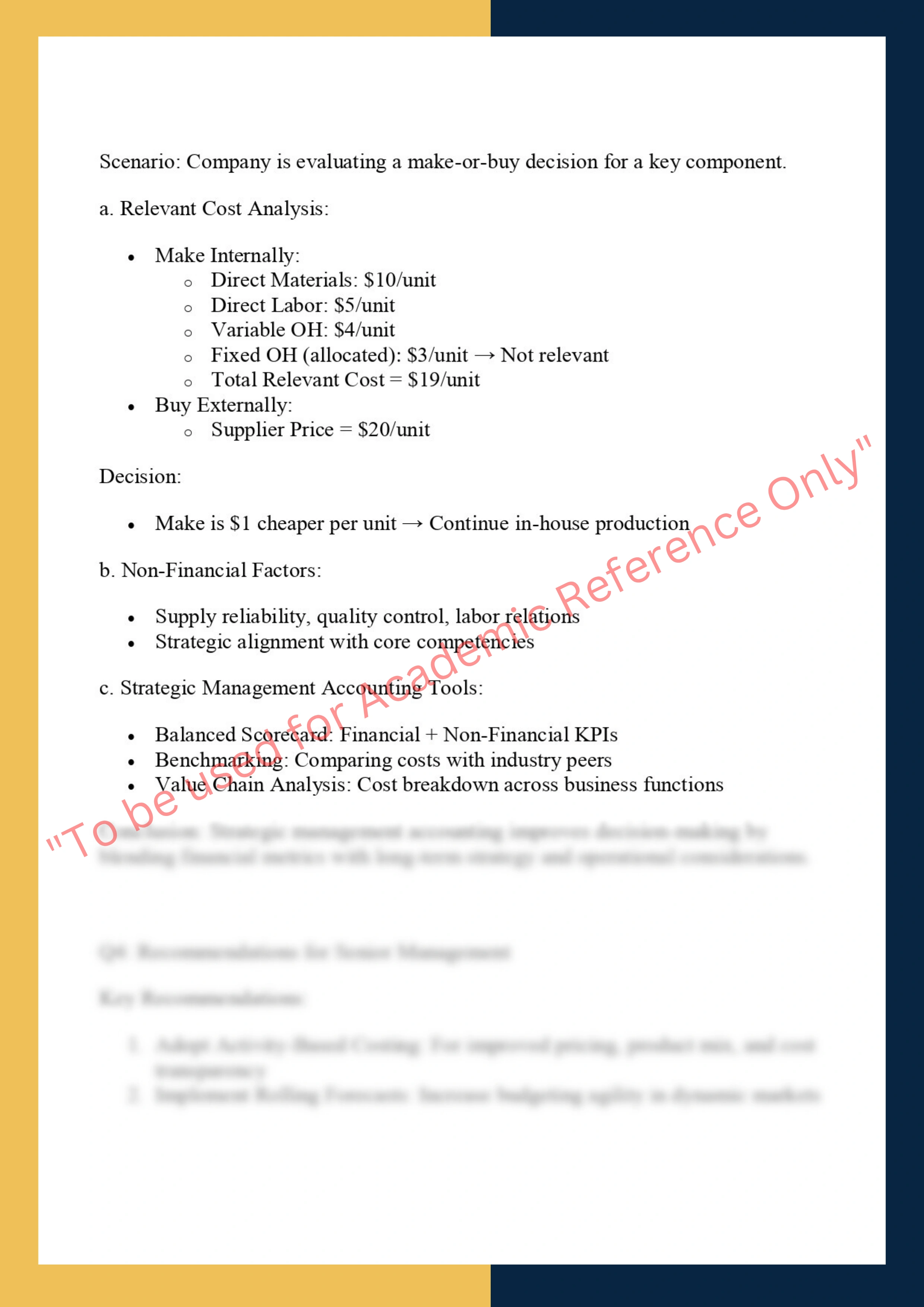 FINC6006- Advanced Managerial Accounting 3
