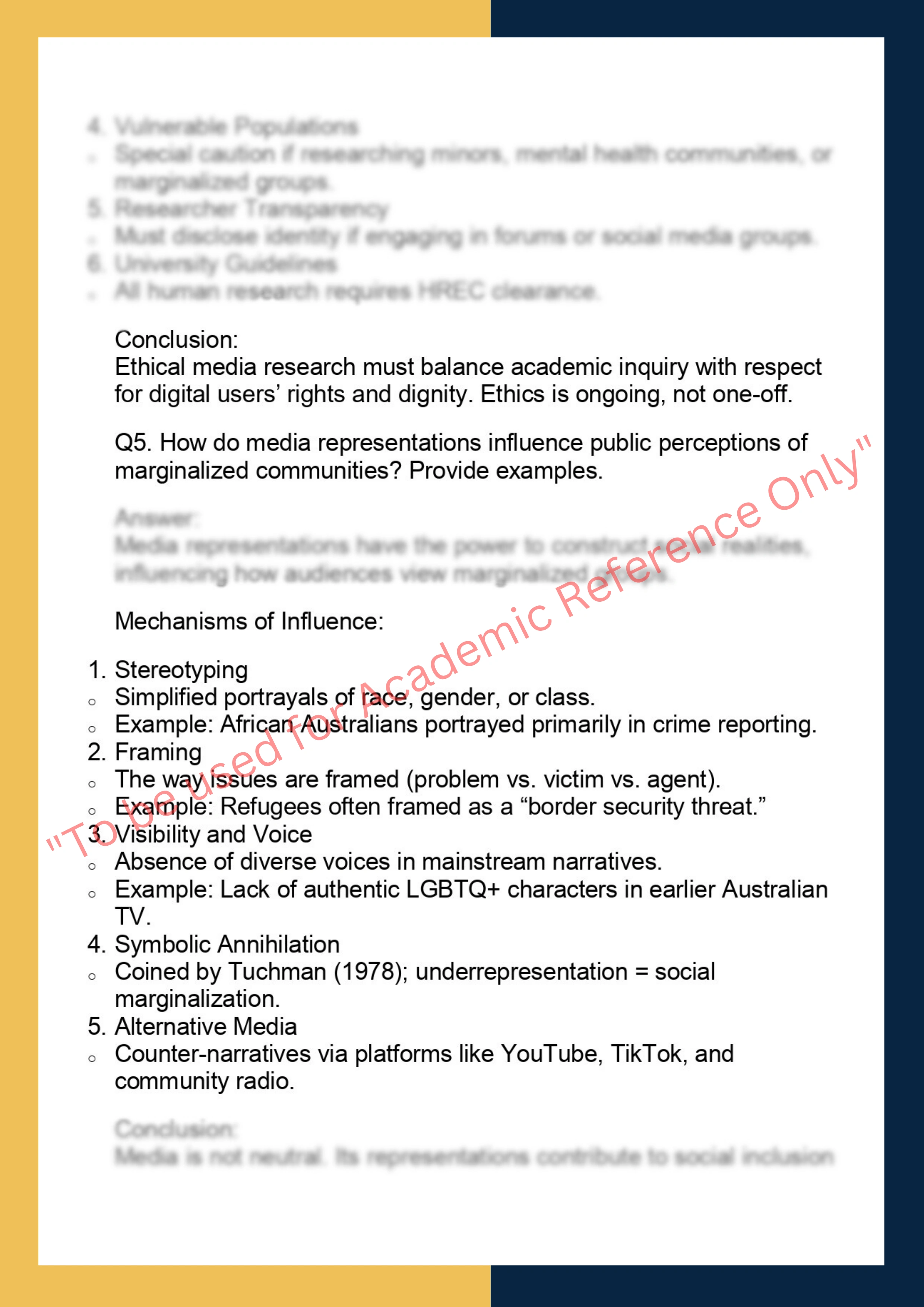 MEDIA7200– Media and Communication Final  Research 3