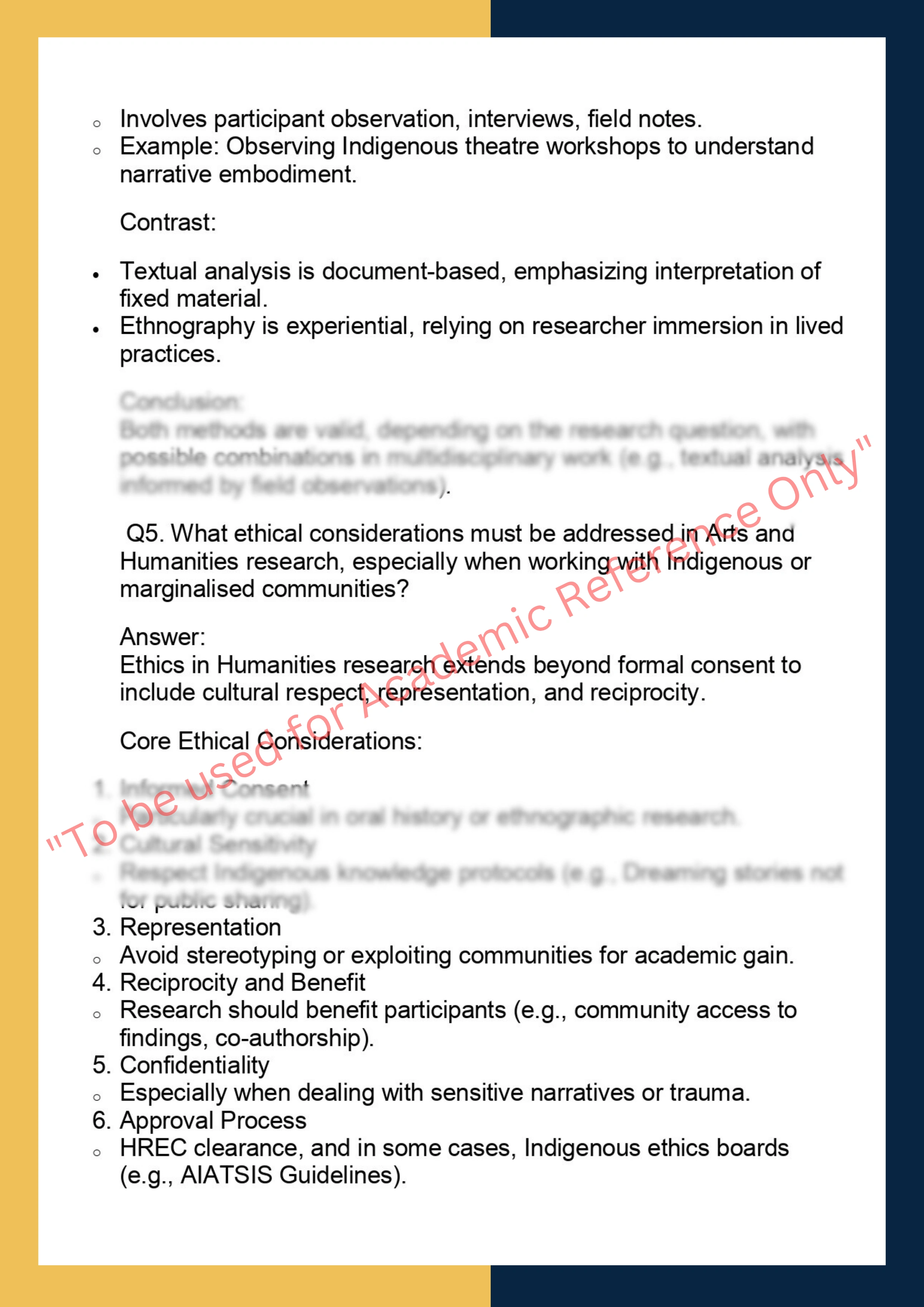 ARTS7000– Arts and Humanities Thesis 3