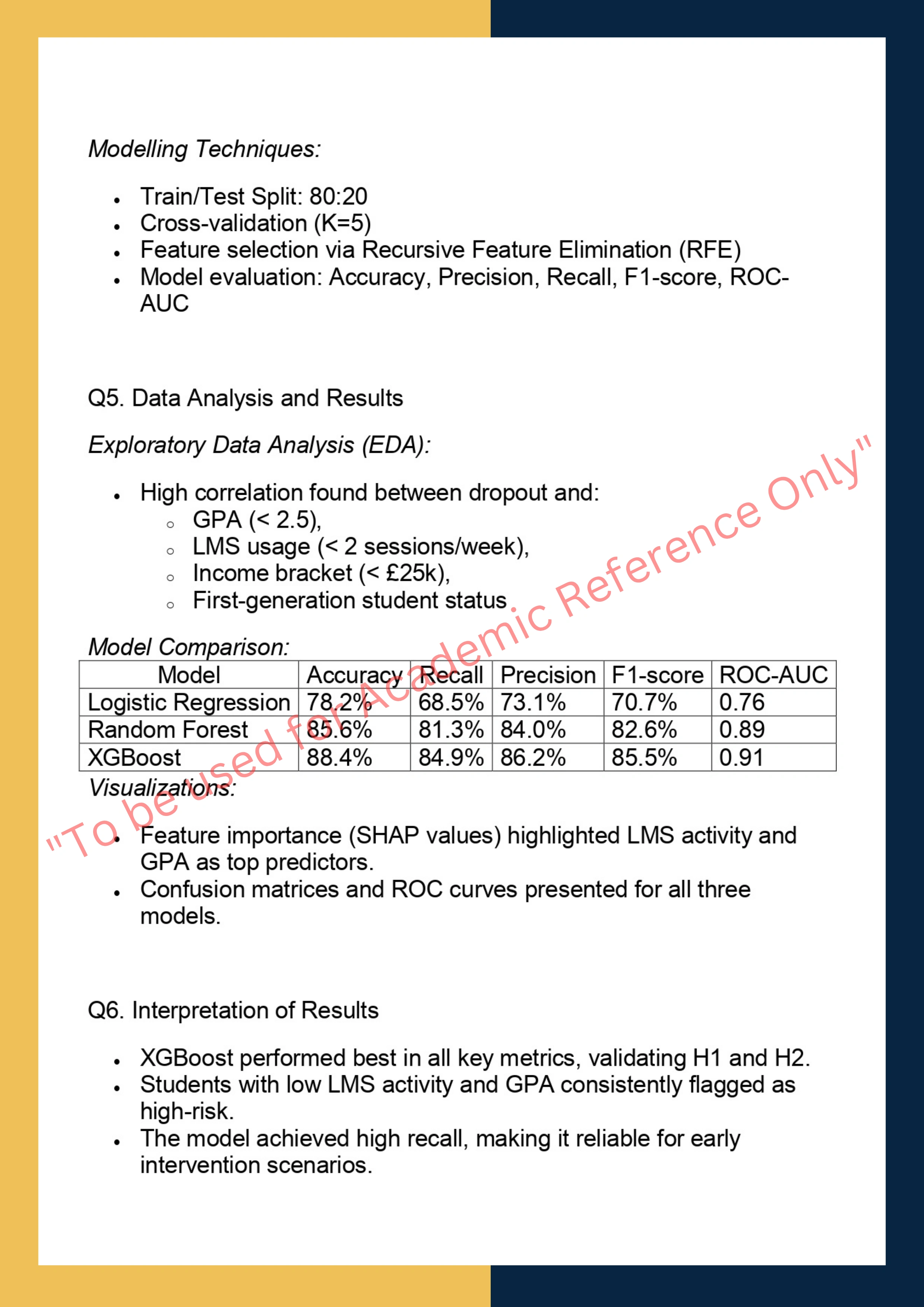 DATA7000 –  Data Analytics Thesis 3