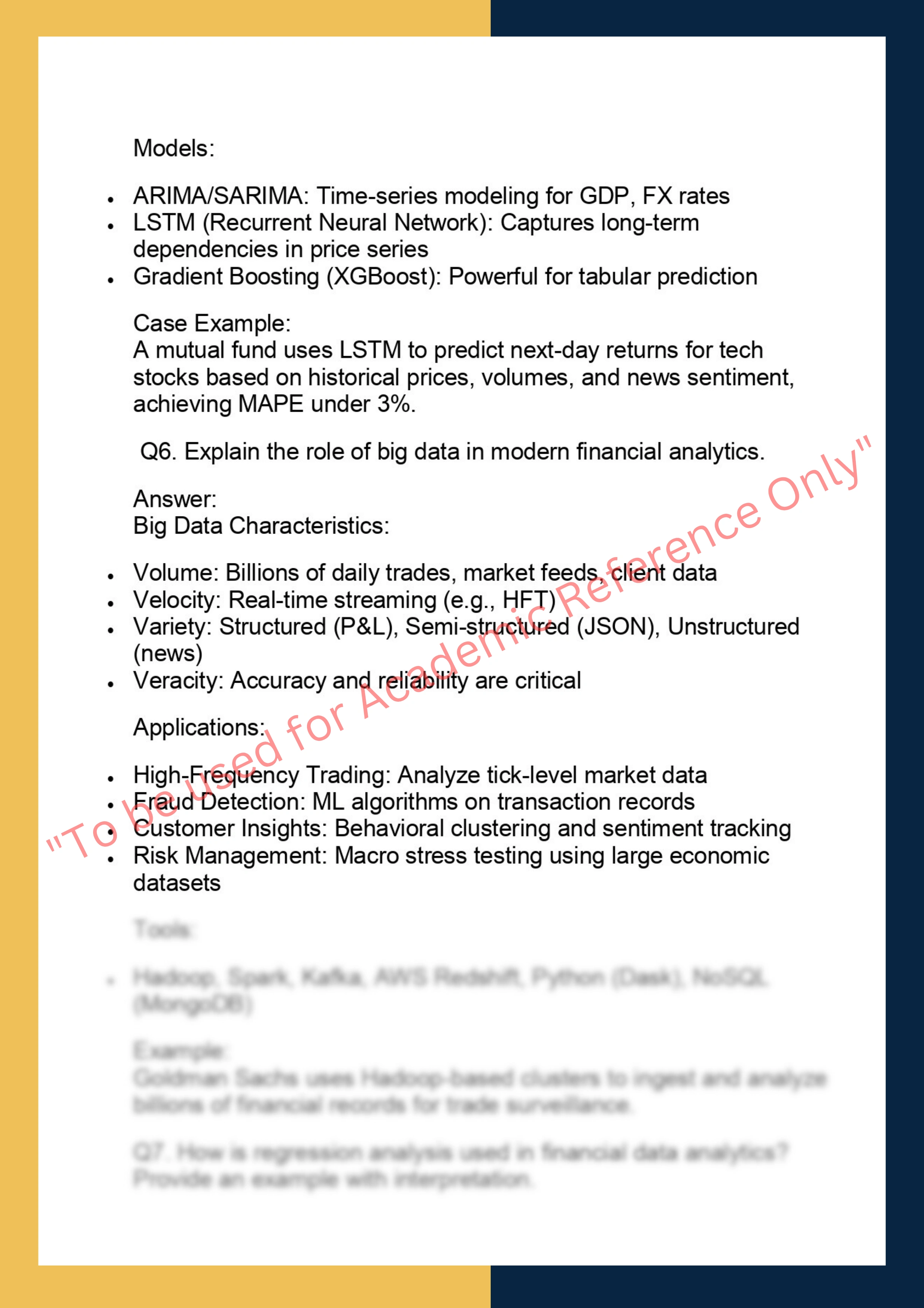 FINC6025 –  Financial Data Analytics 3
