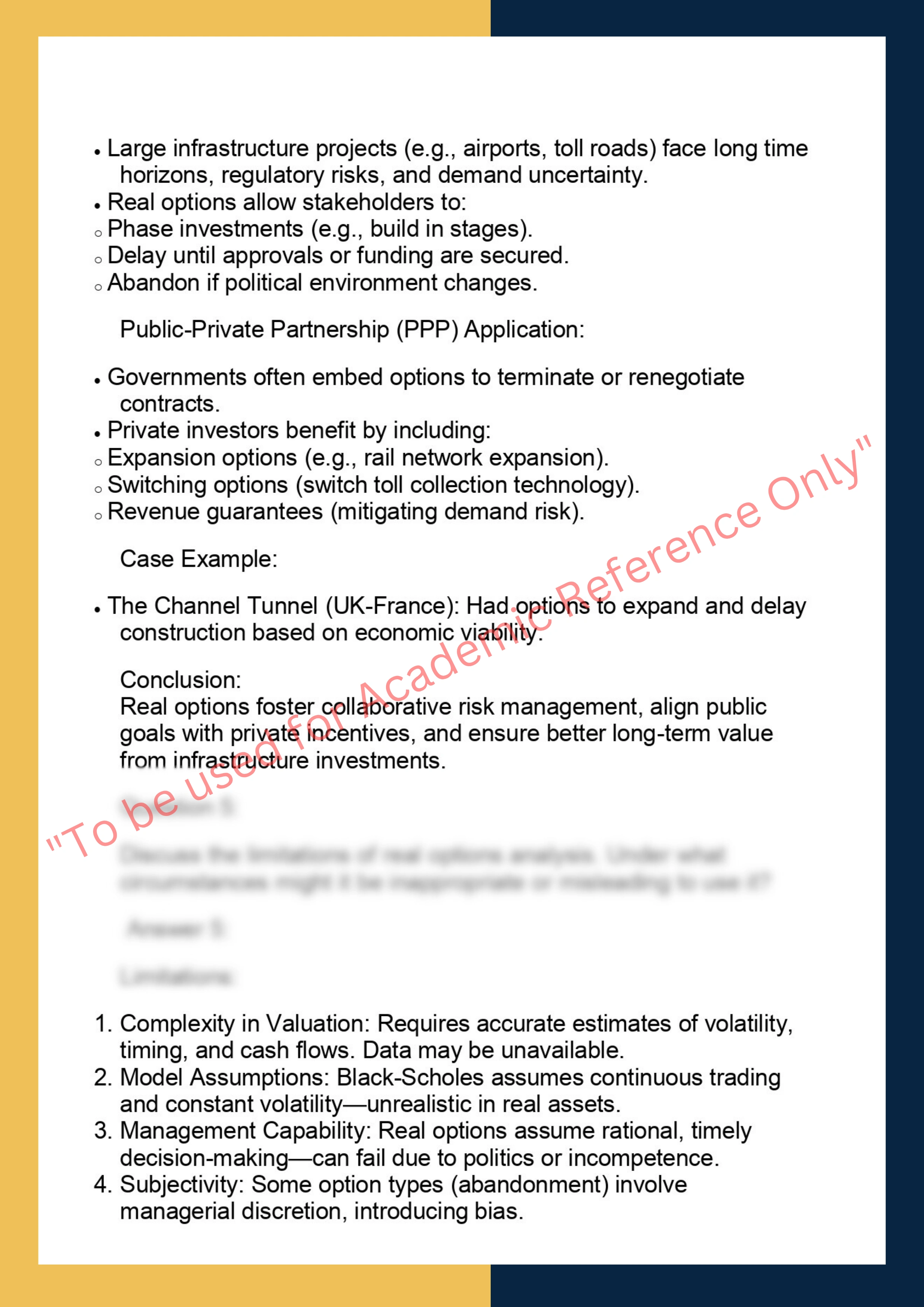 FINC6029 – Real Options and Strategic Investment Analysis 3