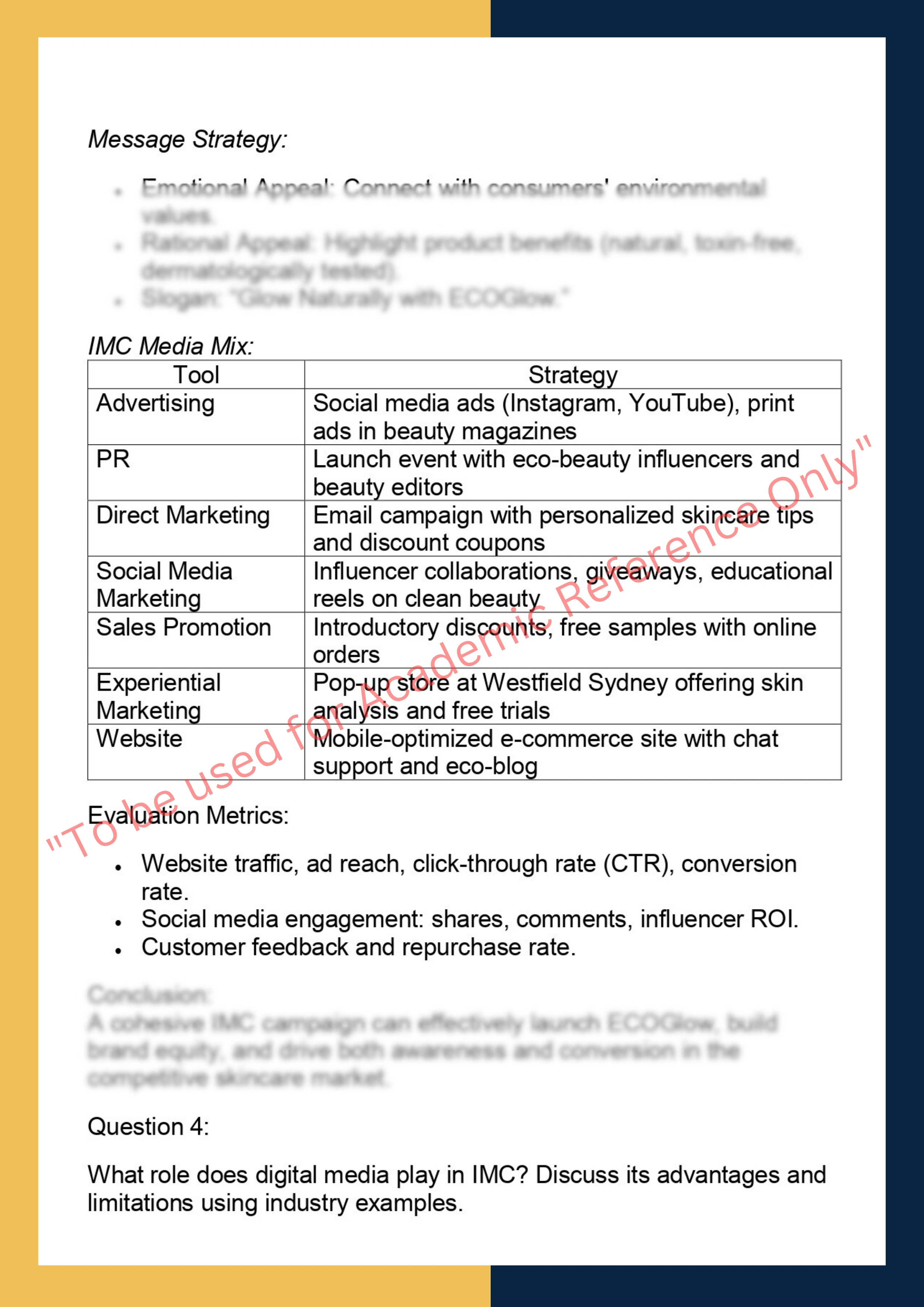 MKTG6007 -  Integrated Marketing Communications 3