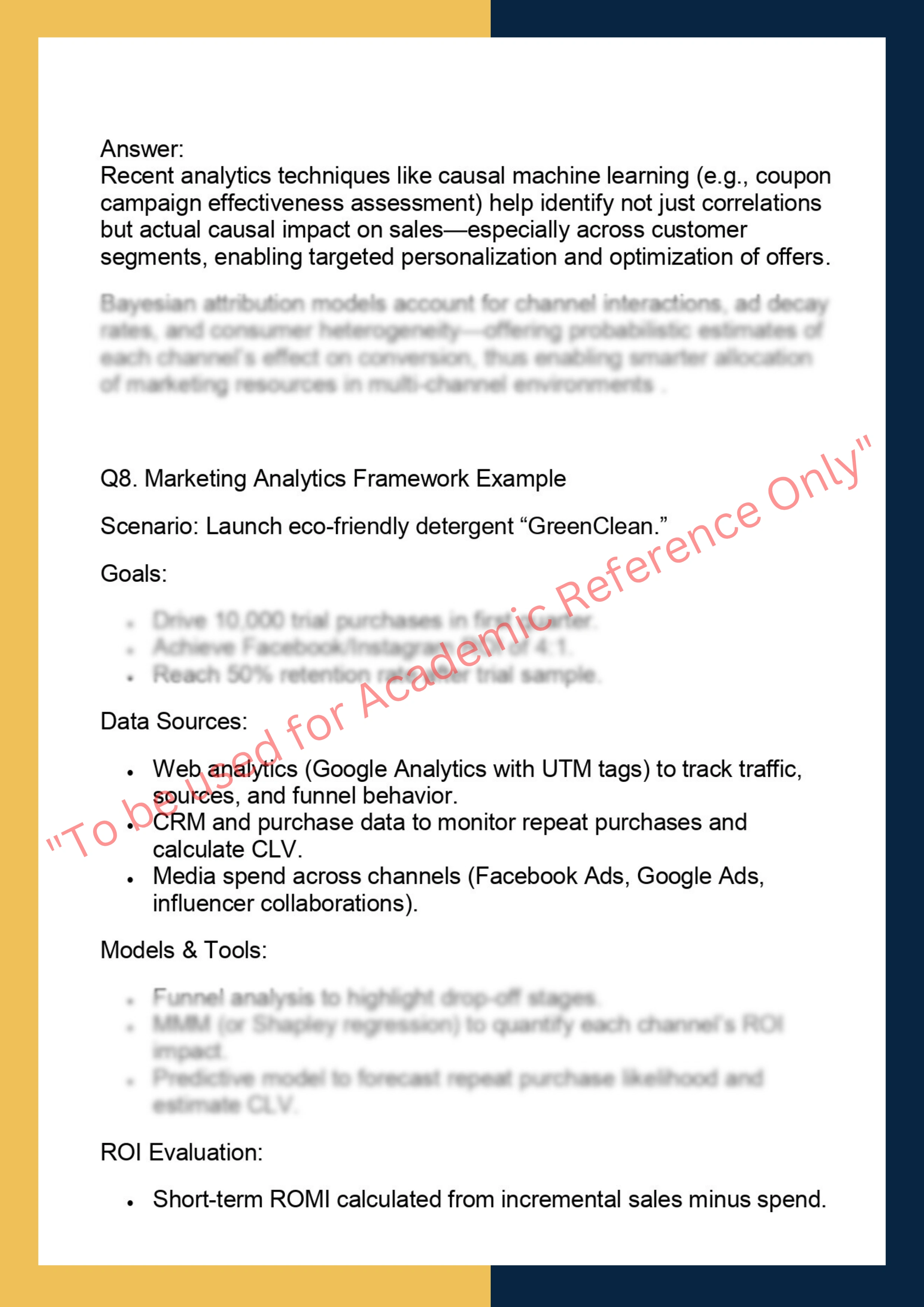 MKTG6009 -  Marketing Analytics 3