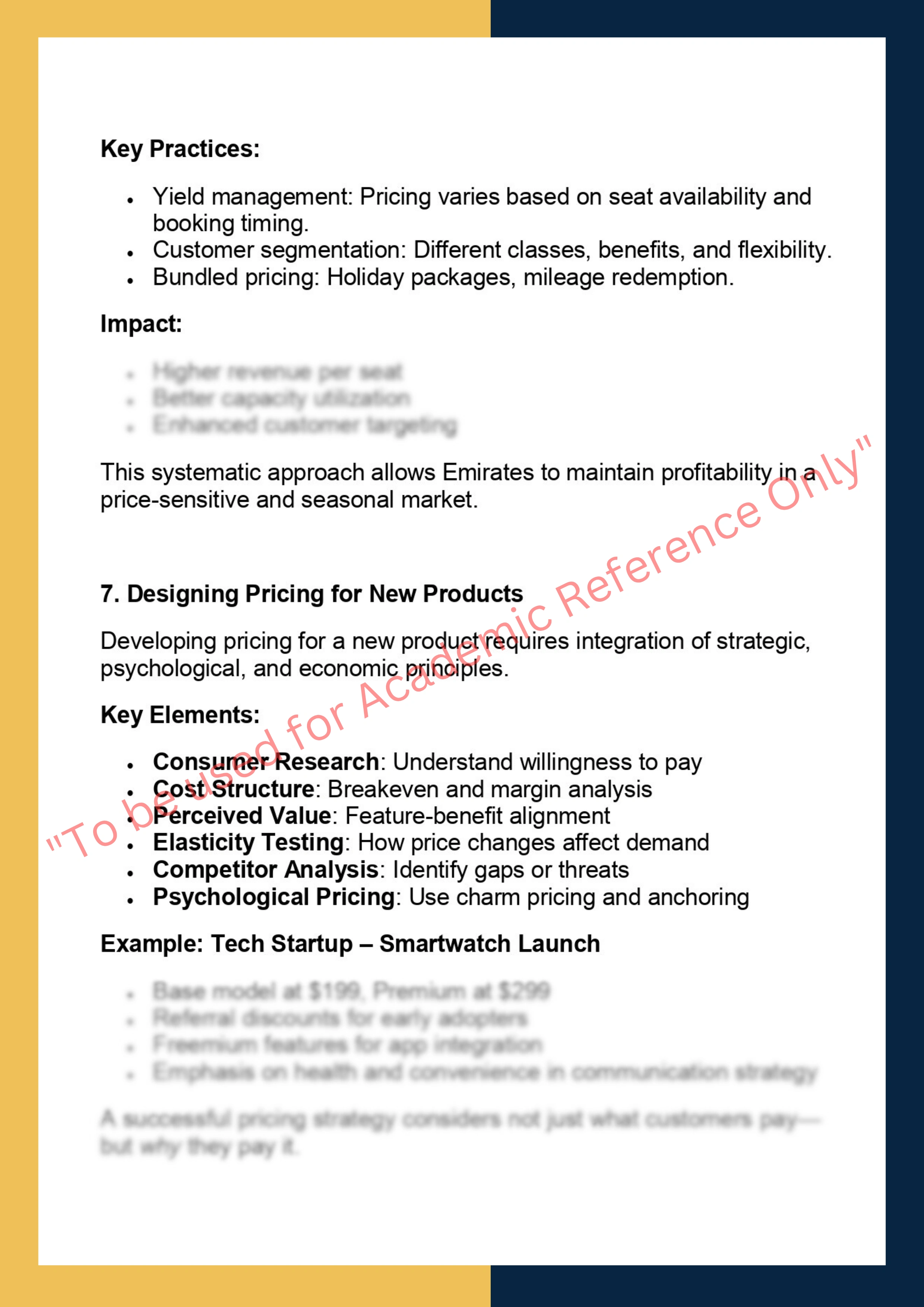 MKTG6012 - Pricing Strategy and Revenue  Management 3