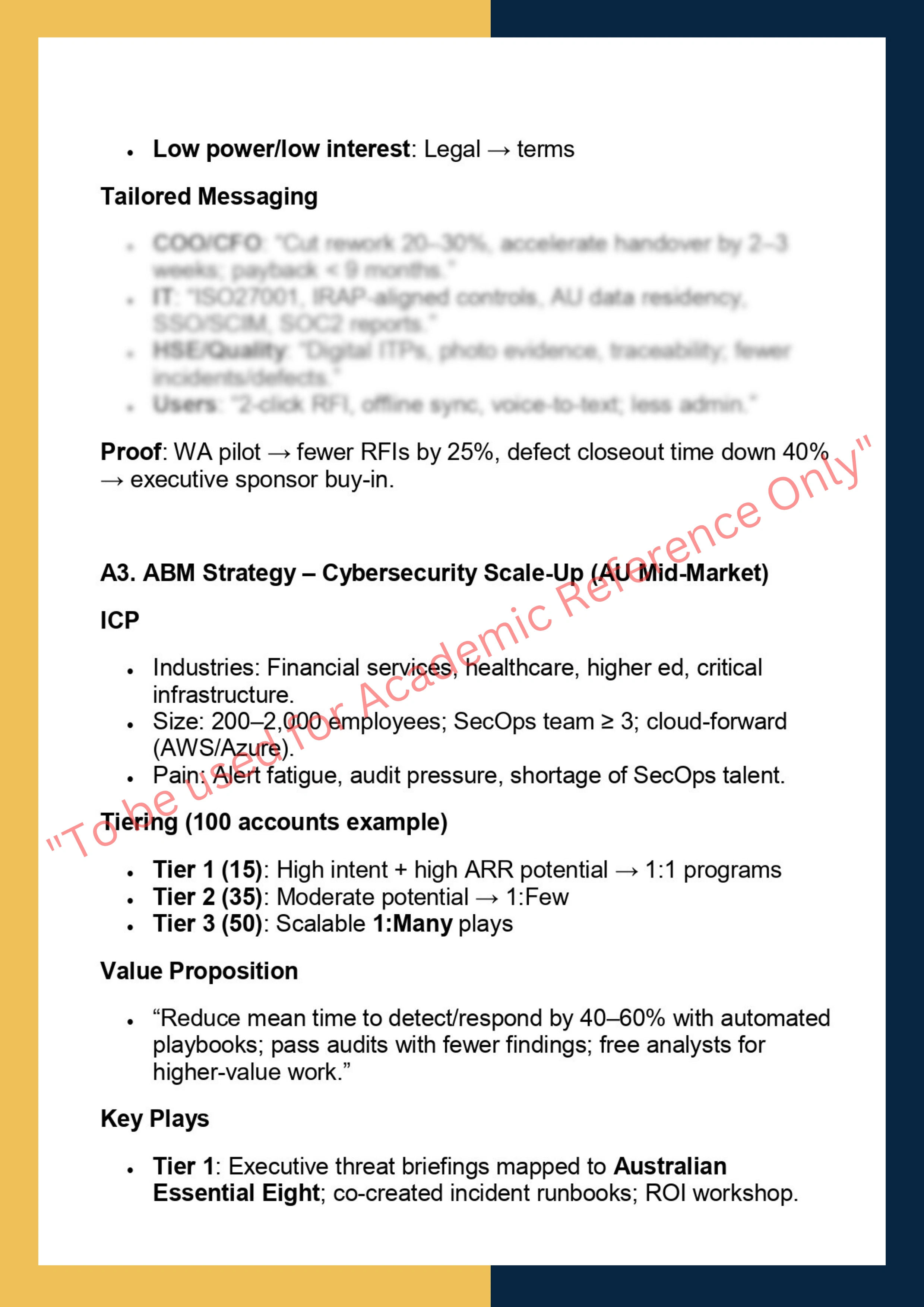 MKTG6013 -  B2B Marketing and Sales 3