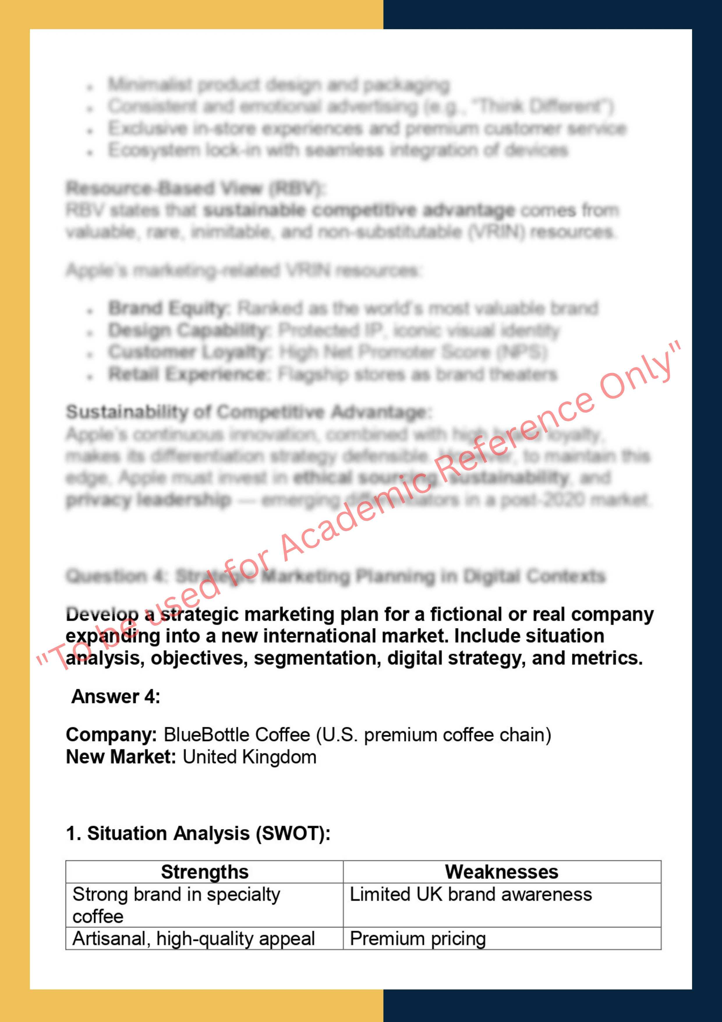 MK520- Strategic Marketing Management 3