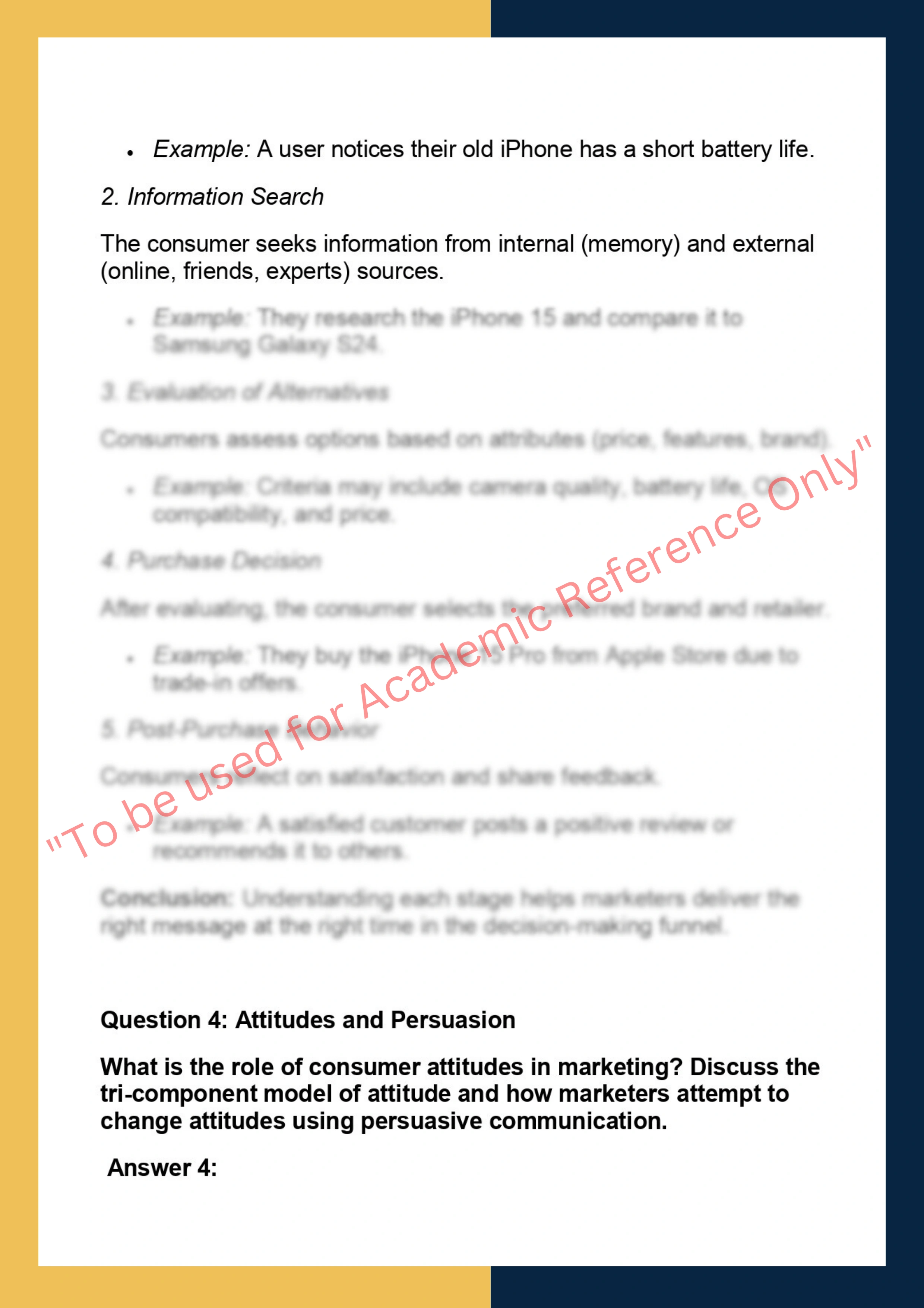 MRKT531: Consumer Behavior and Decision  Making 3