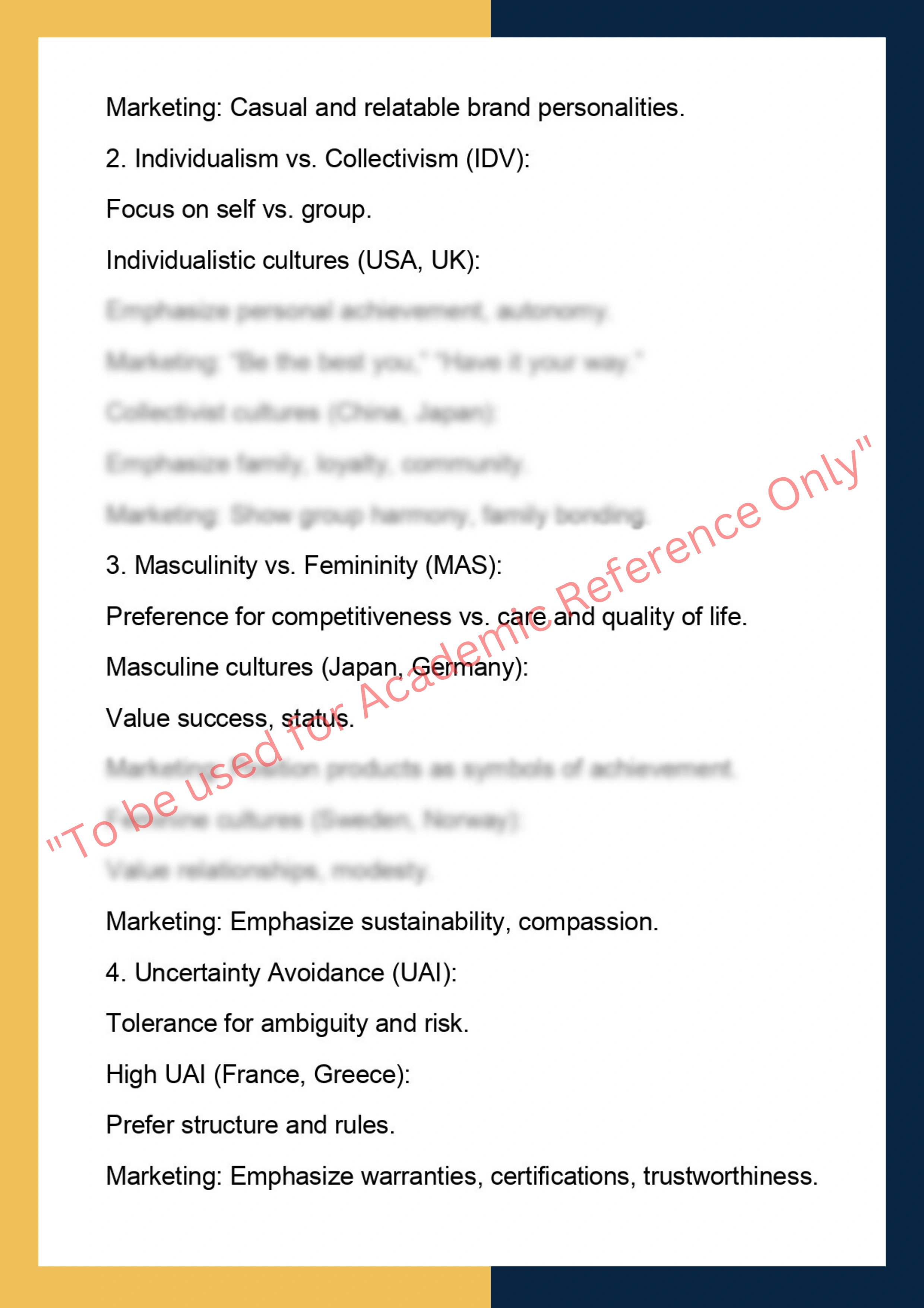 BUSMKT580– International and Cross-Cultural  Marketing 3