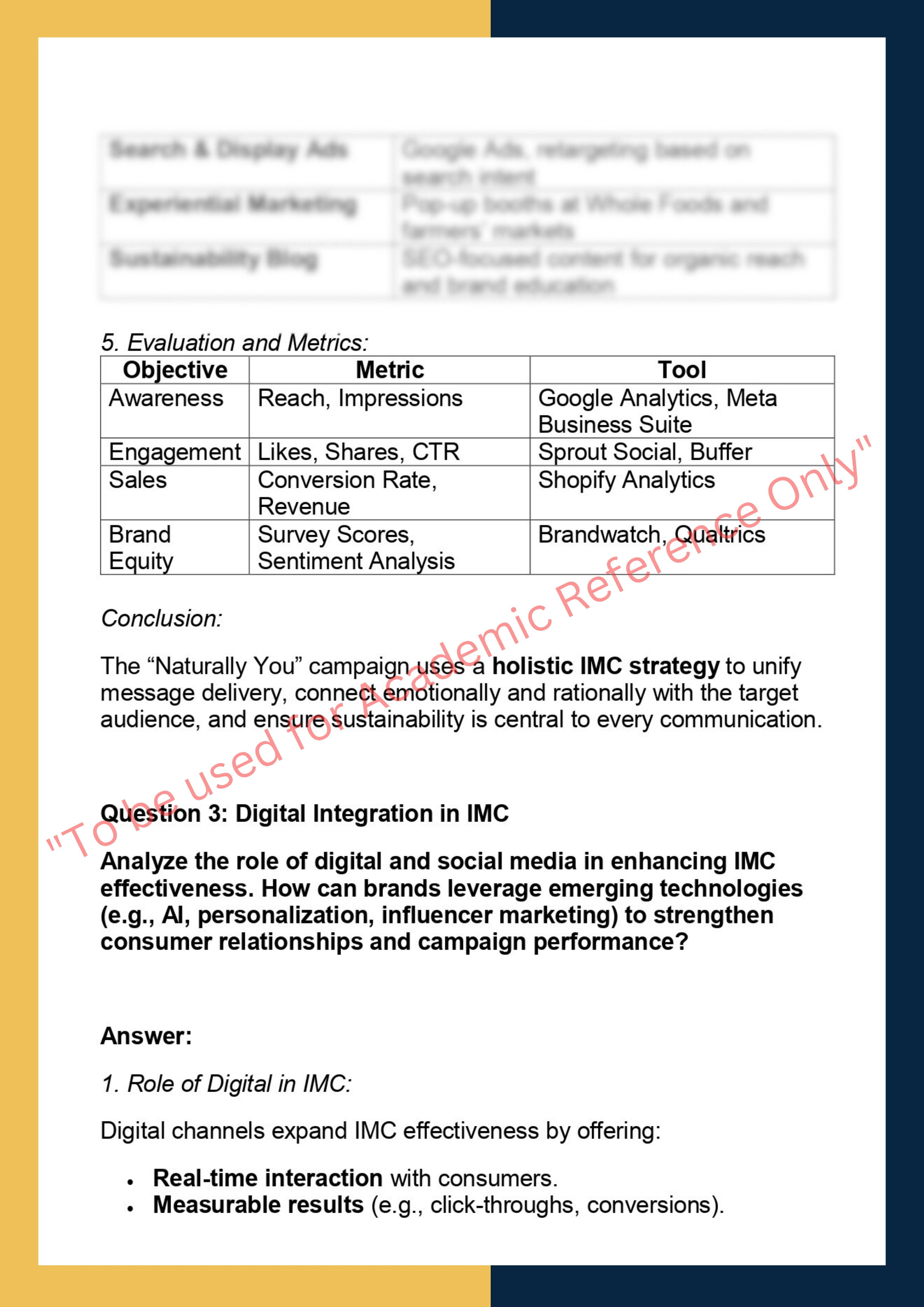 BMKT562-  Integrated Marketing Communications 3