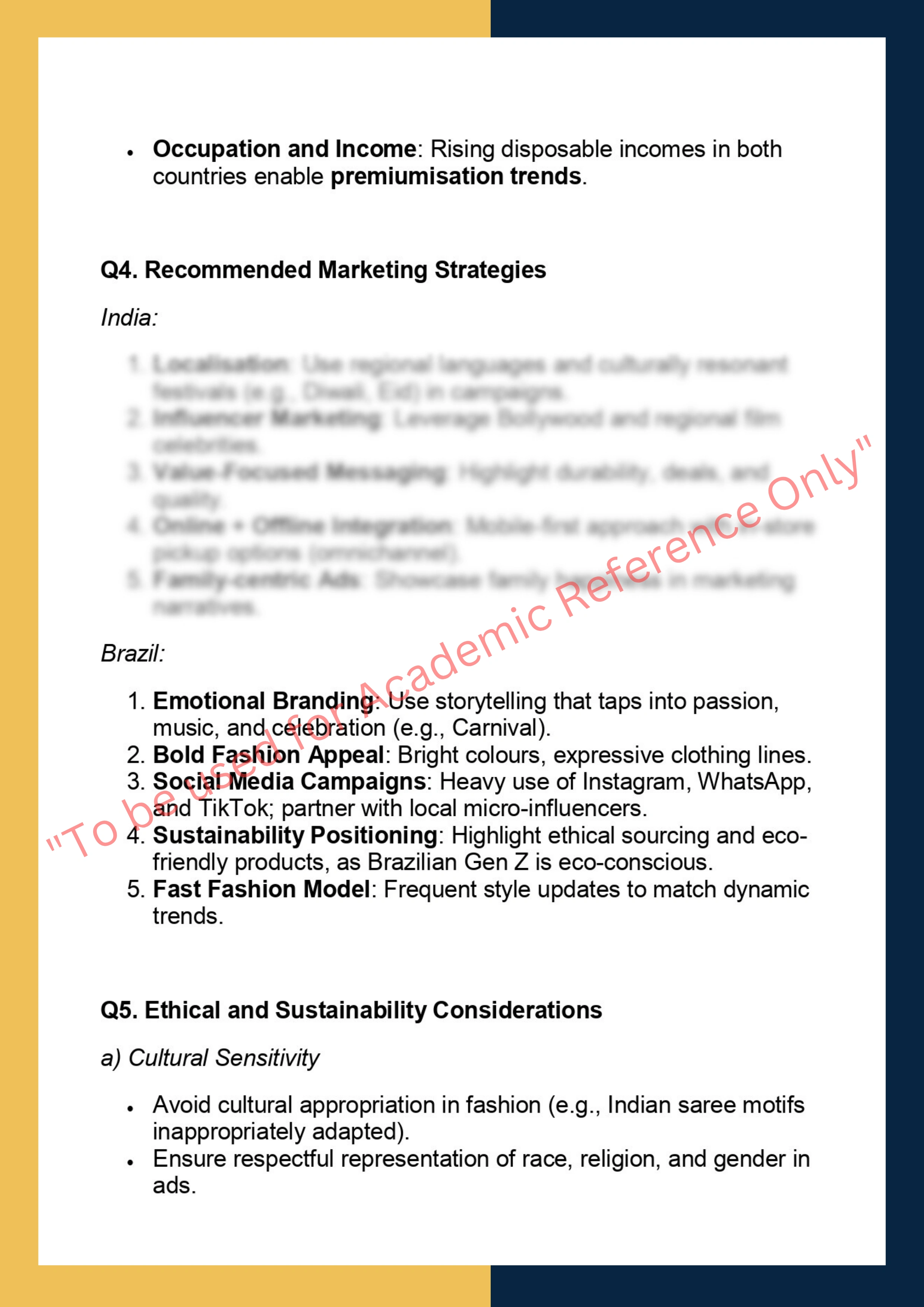 MK7005: International Consumer Behaviour 3