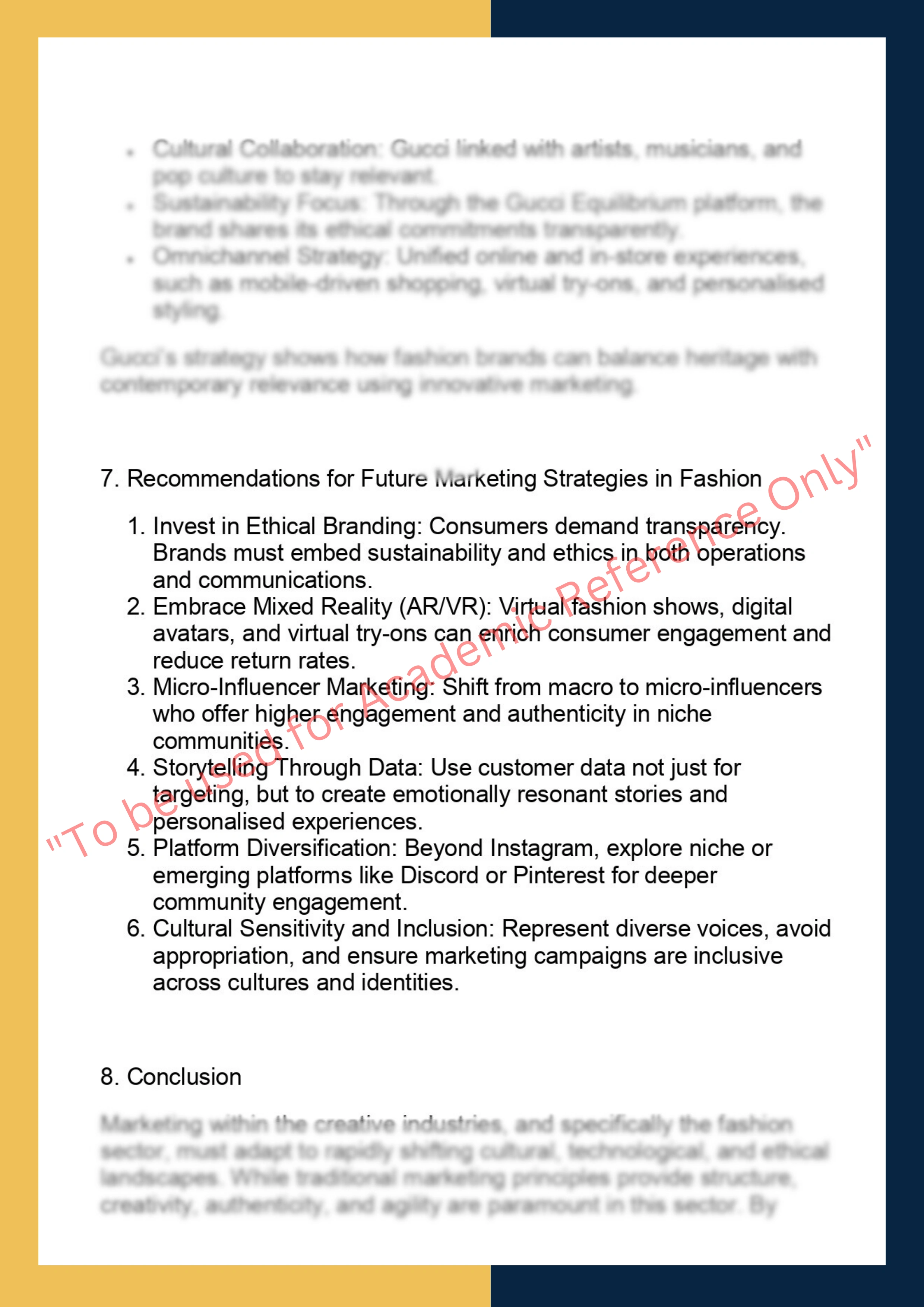 MK7006: Marketing for the Creative 3