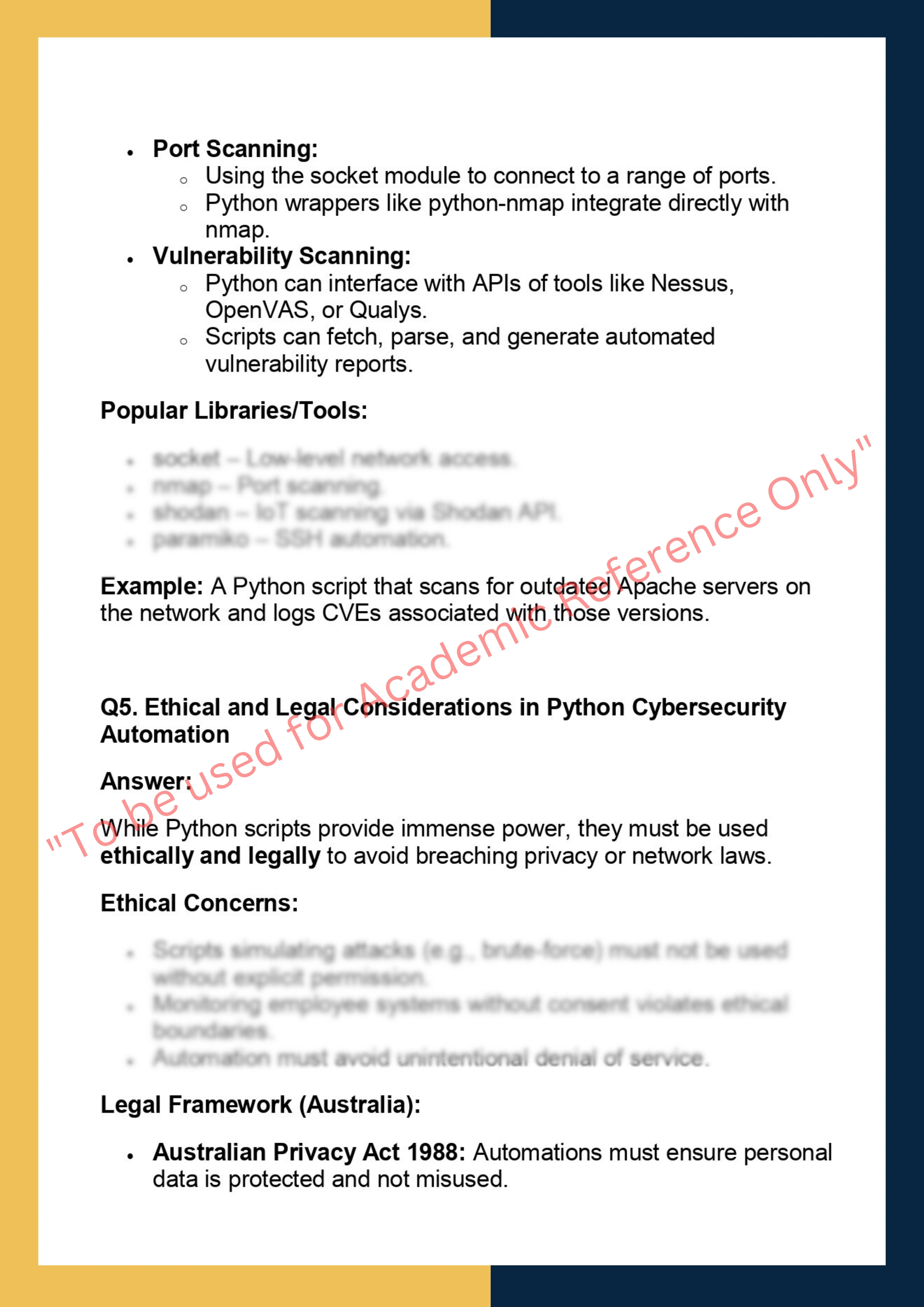 CSPY602 – Cybersecurity Automation with  Python 3
