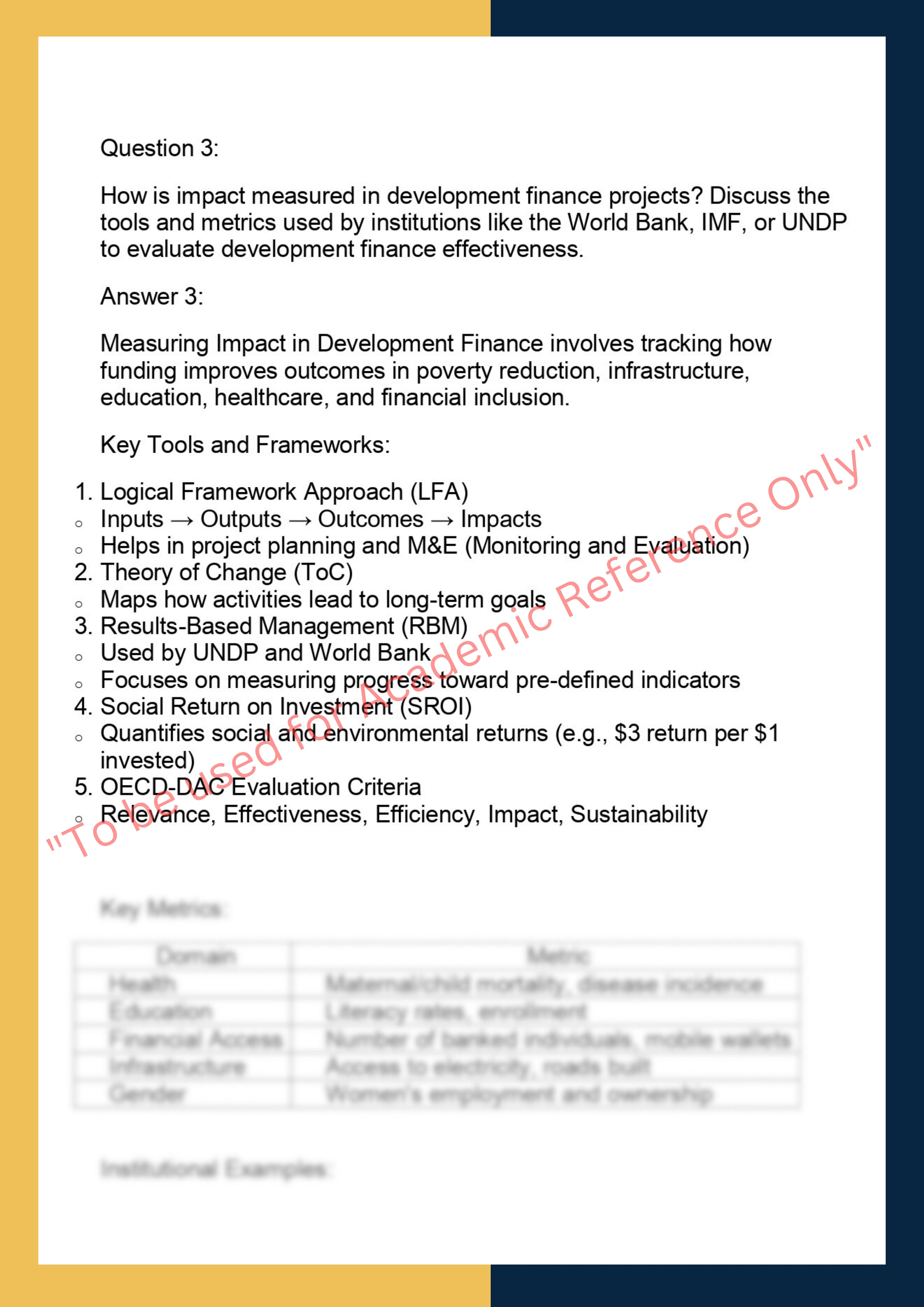 FINC6035 – Microfinance and Development  Finance 3