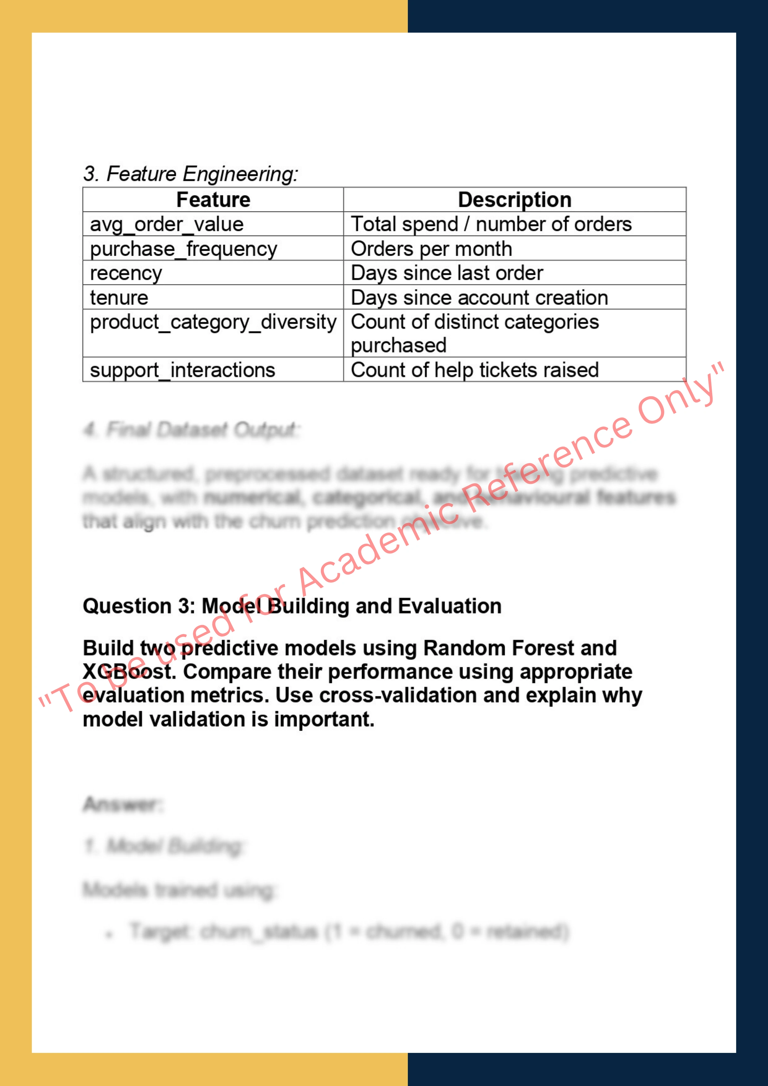 DSCE6015 Subject Title: Predictive Analytics & Modelling 3