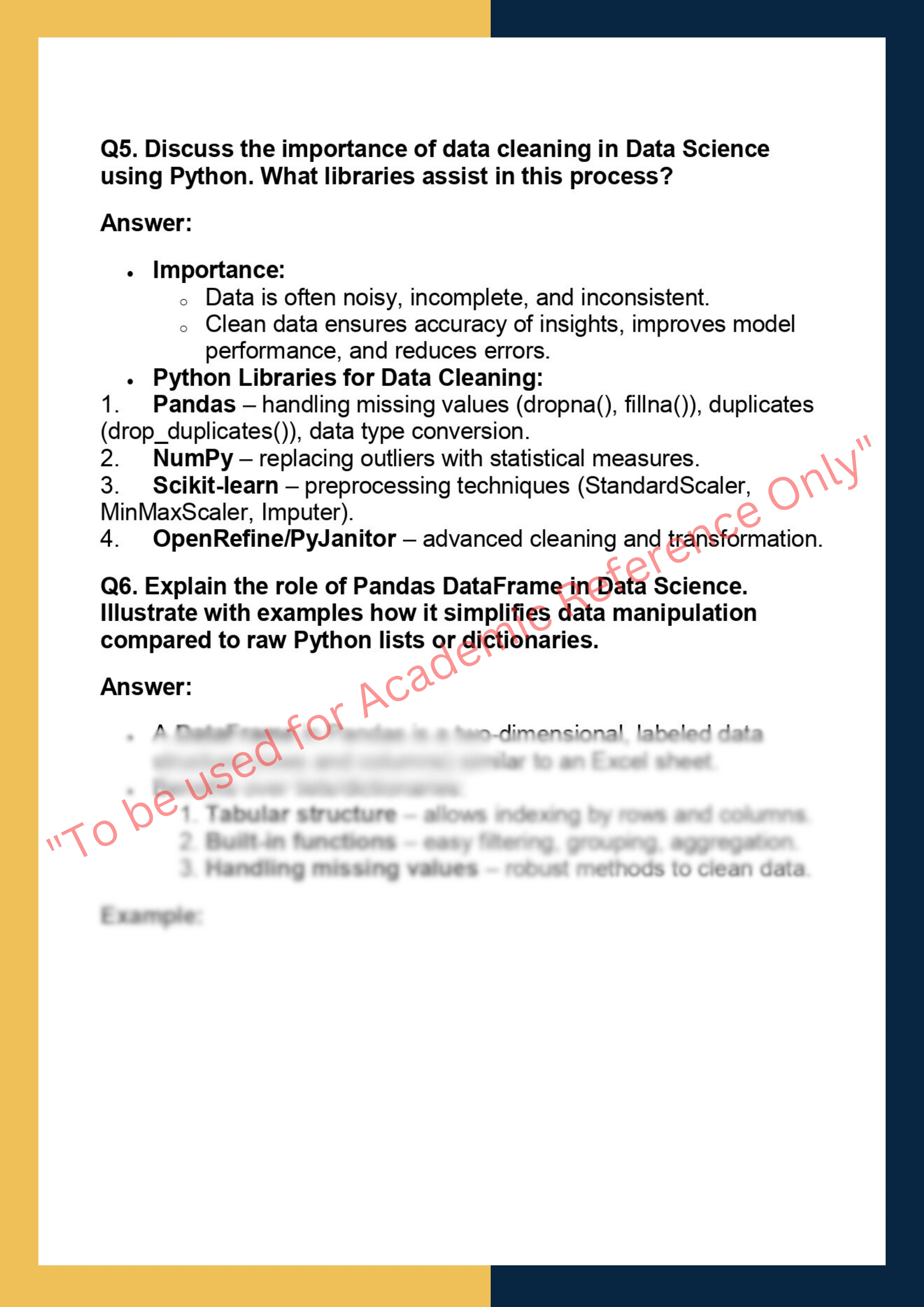 PYPR601 – Python Programming for Data  Science 3