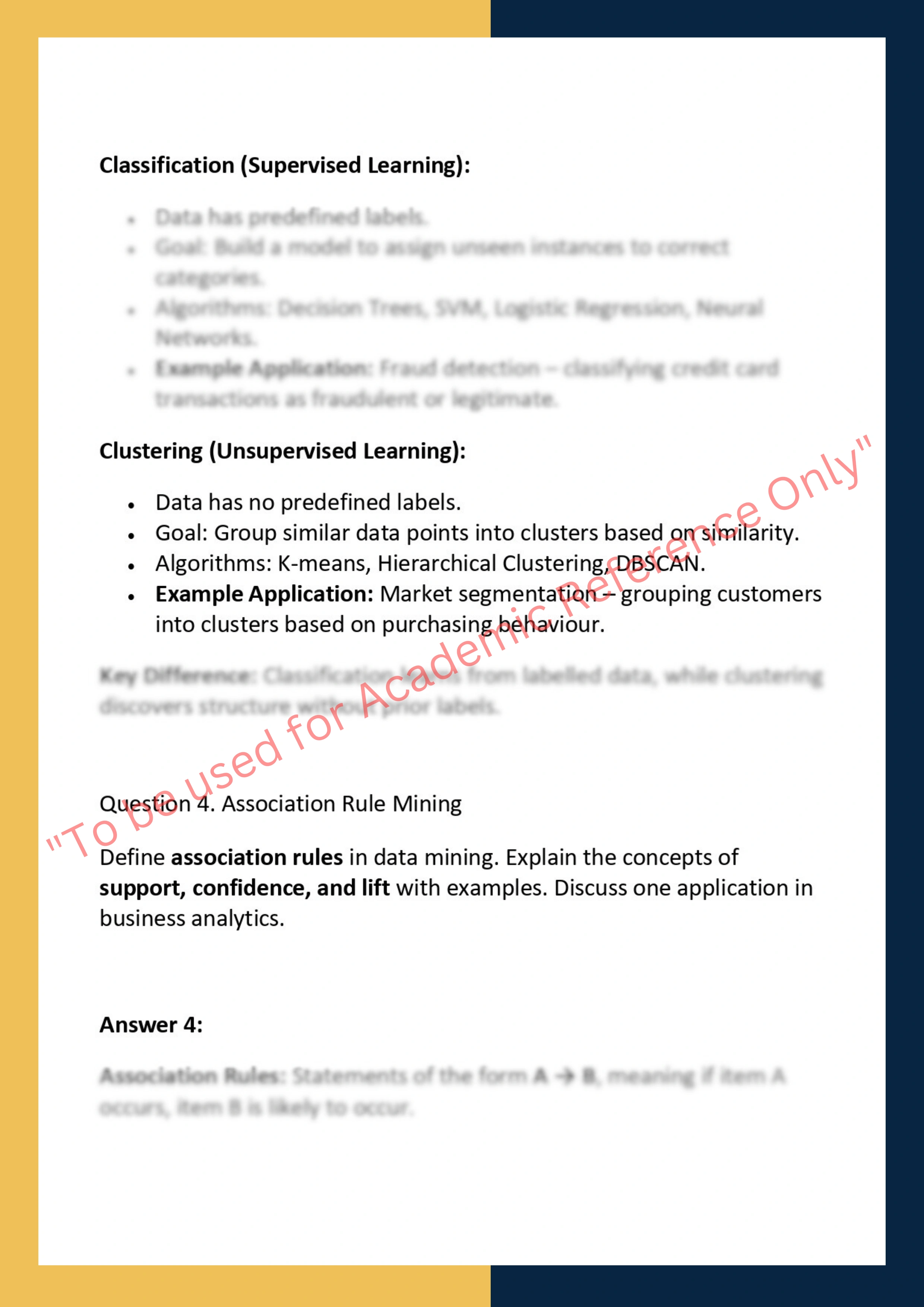 DSC8307 – Data Mining, Modeling and  Analytics 4