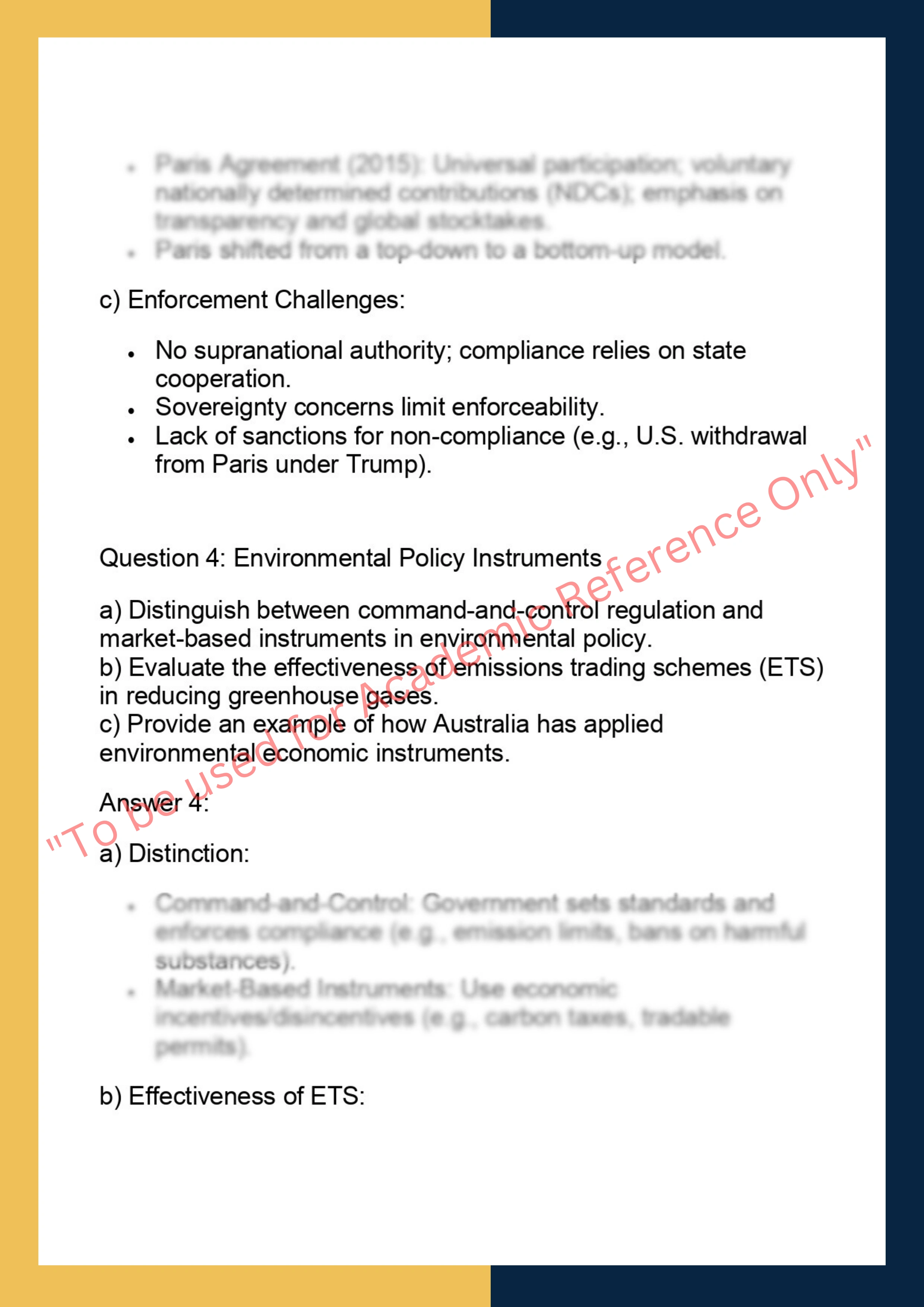 LAWS6044– Environmental Law and Policy 3