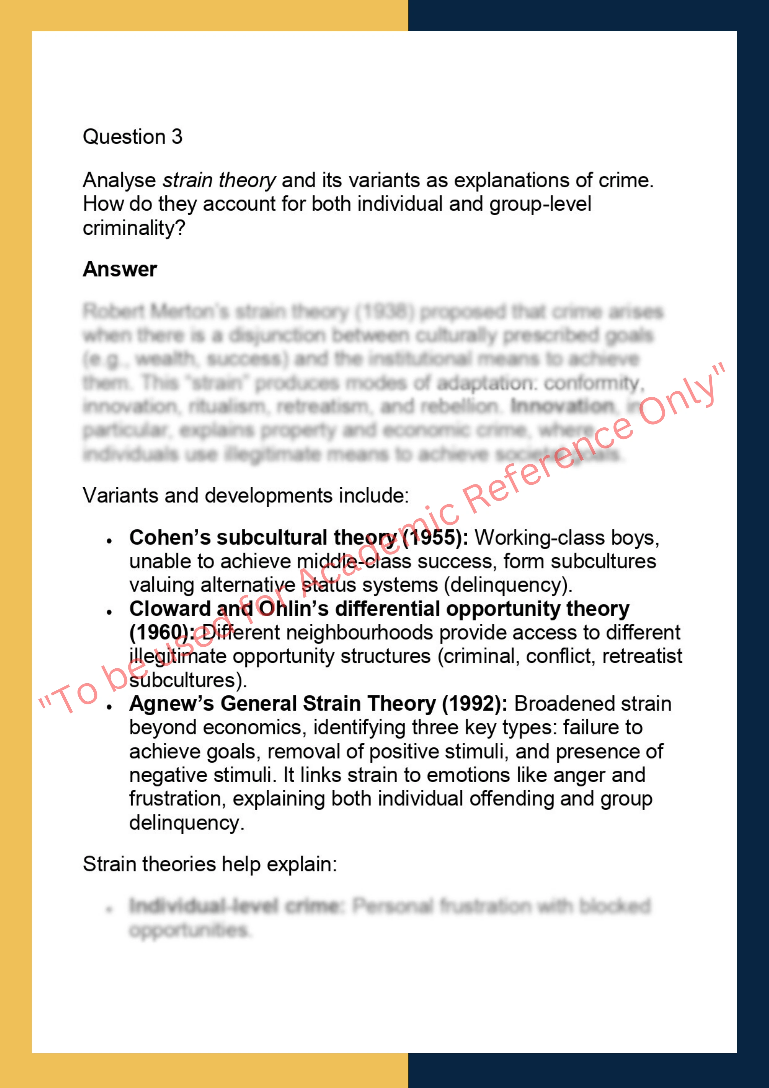 LAWS6048 –  Explaining Crime 3