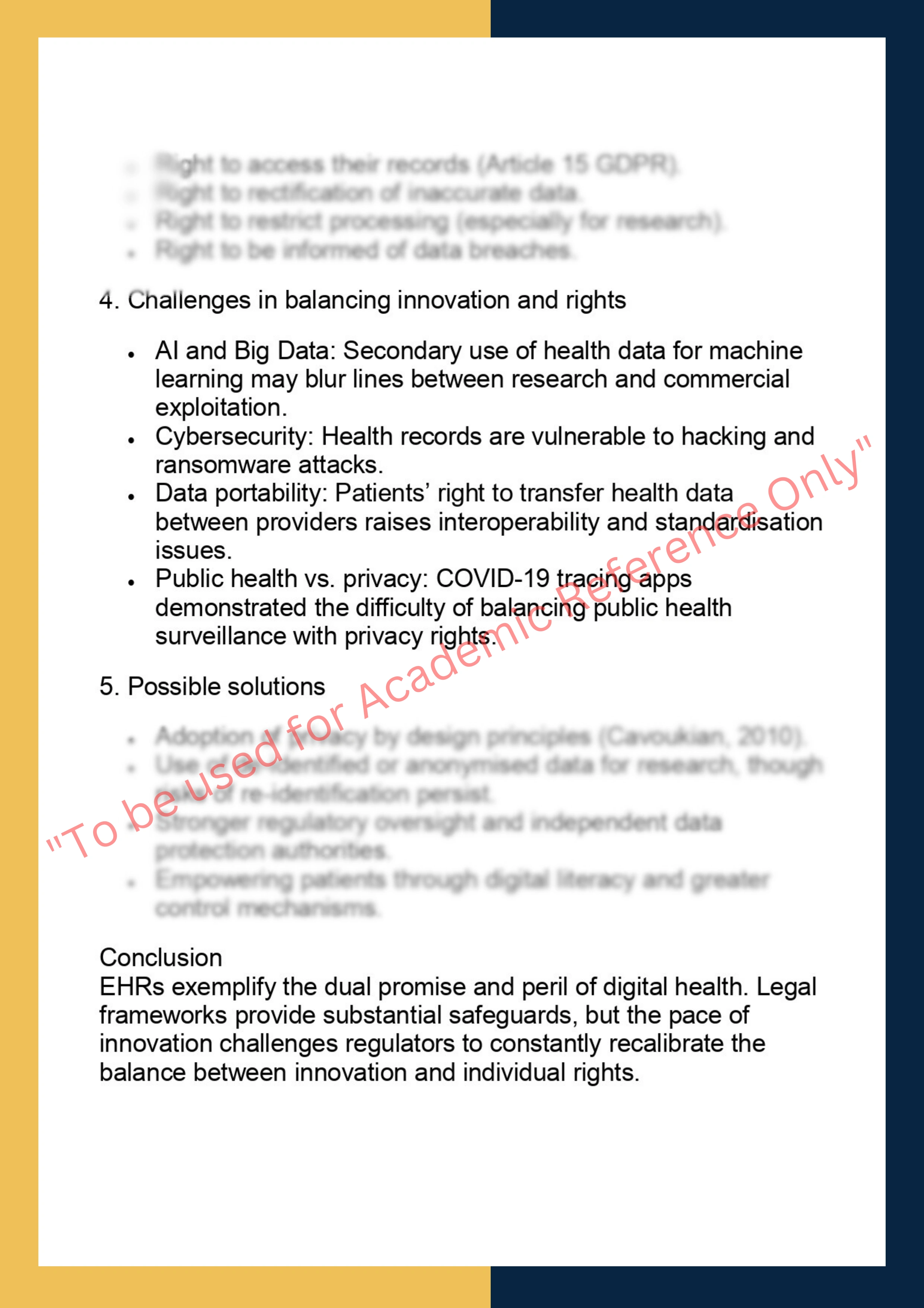 LAWS6058 – Information Rights in Health Care 3