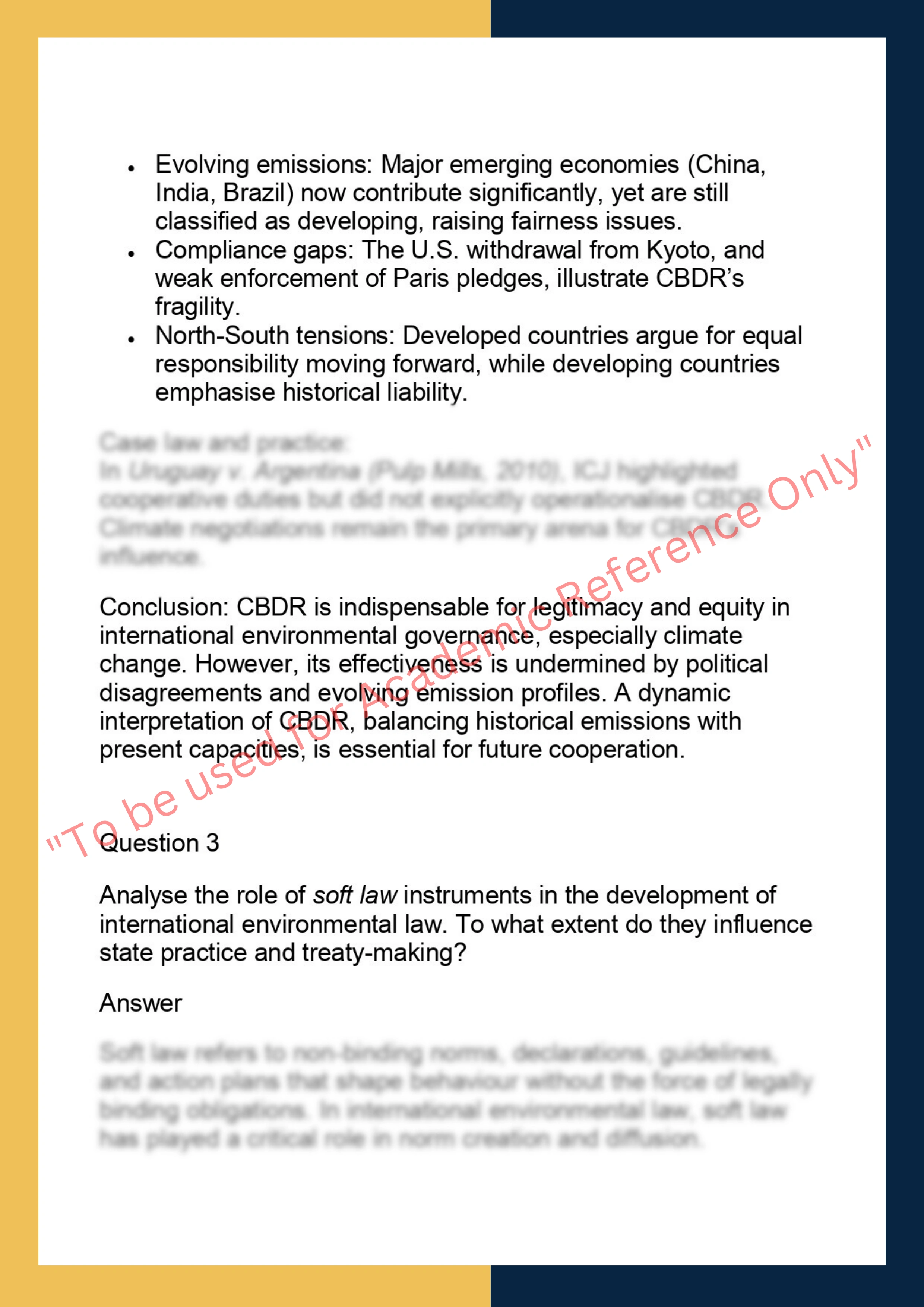 LAWS6061 – International Environmental Law 3
