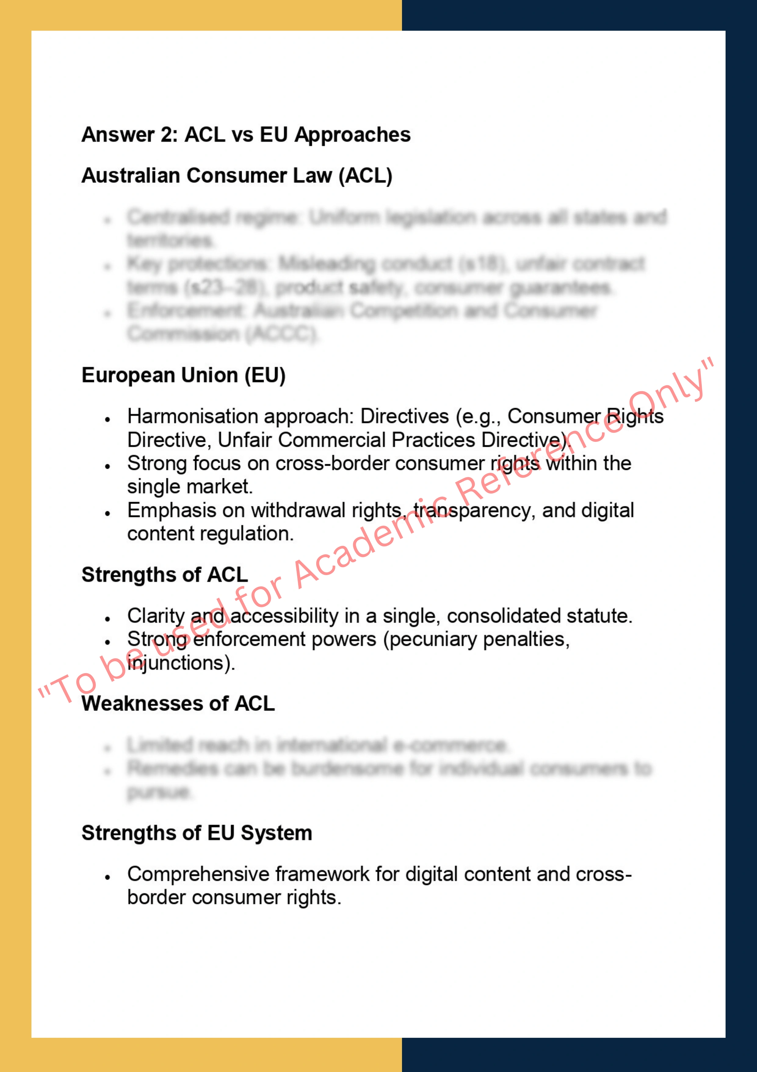 LAWS90070  – Consumer Protection 3