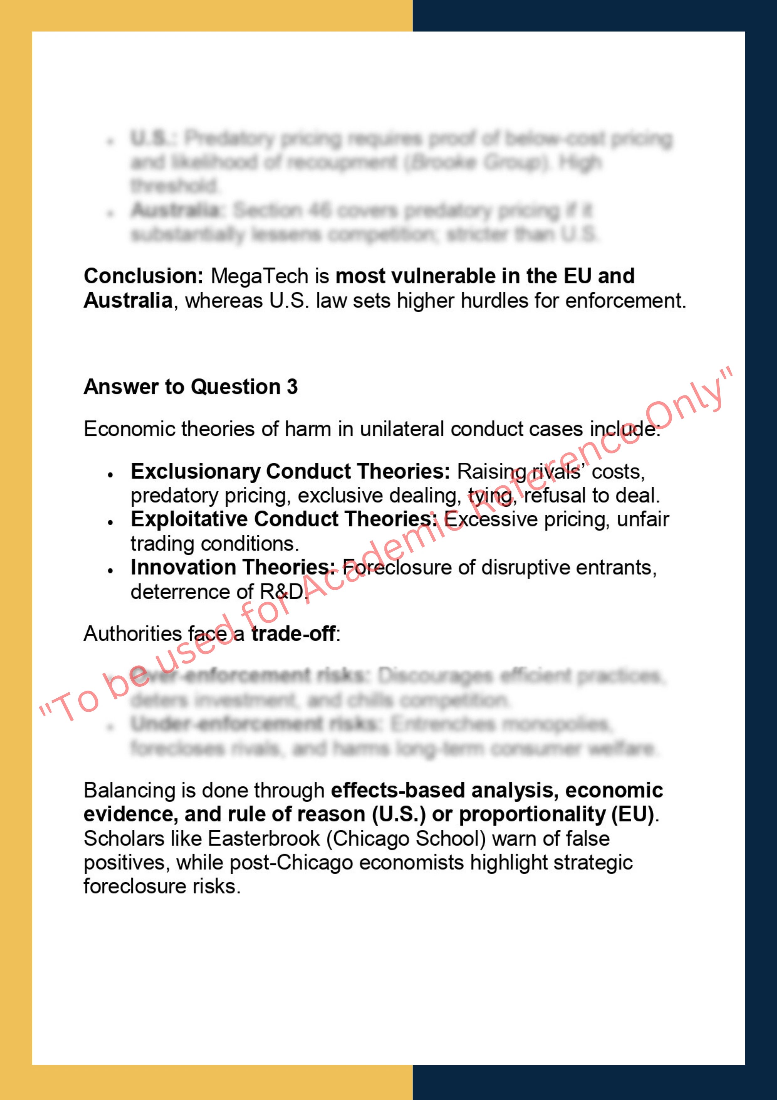 LAWS90066  – Unilateral Conduct 3