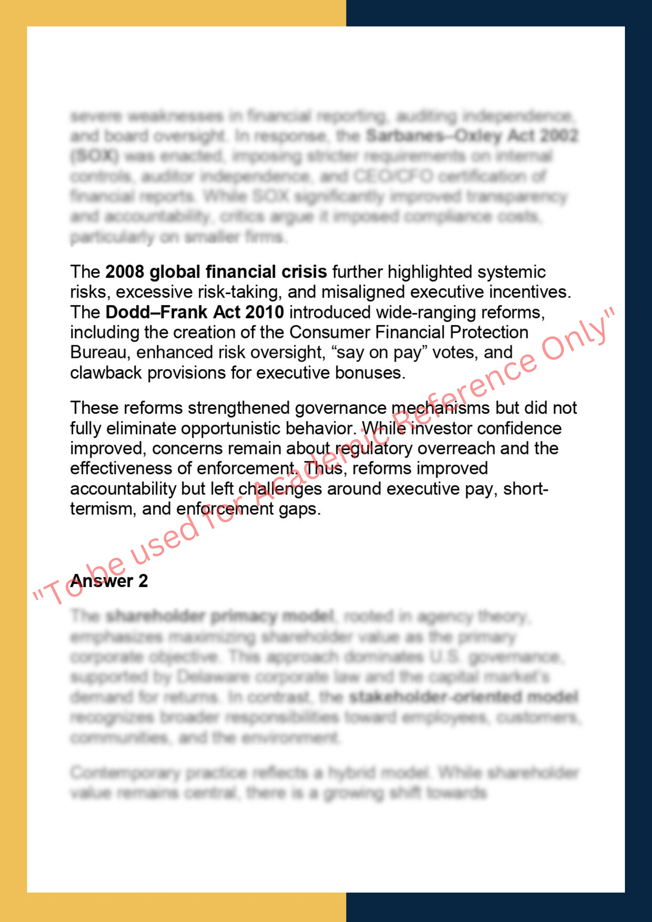 SOLM023 –  Corporate Governance: Operation and Practice 3
