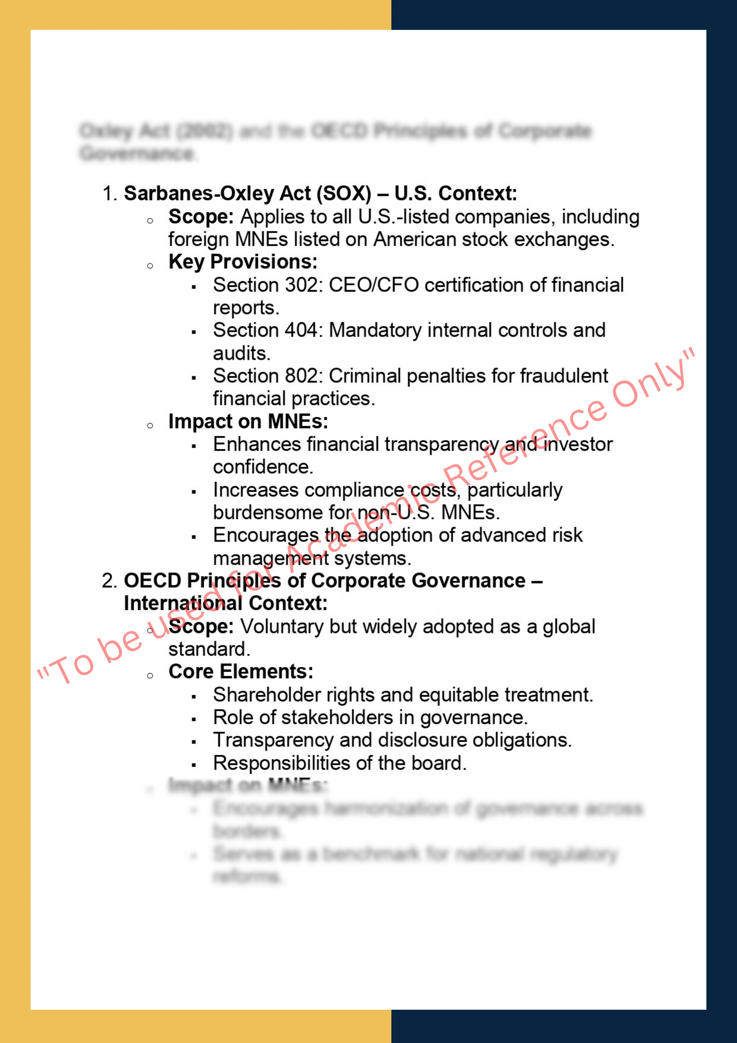 SOLM030 – Multinational Enterprises: Business and Legal Organisation 3