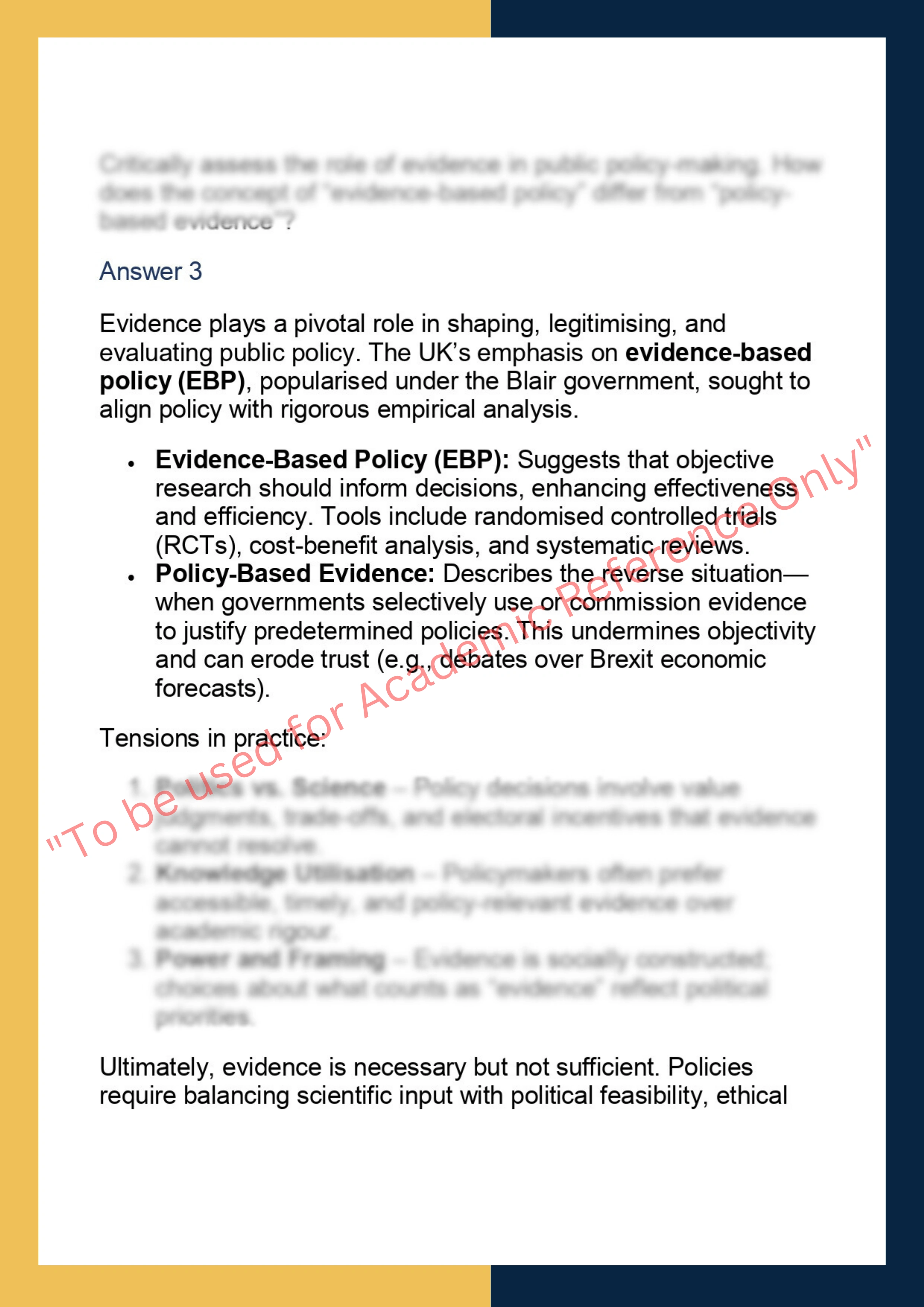 PUBL7023 – Public Policy & Governance 3