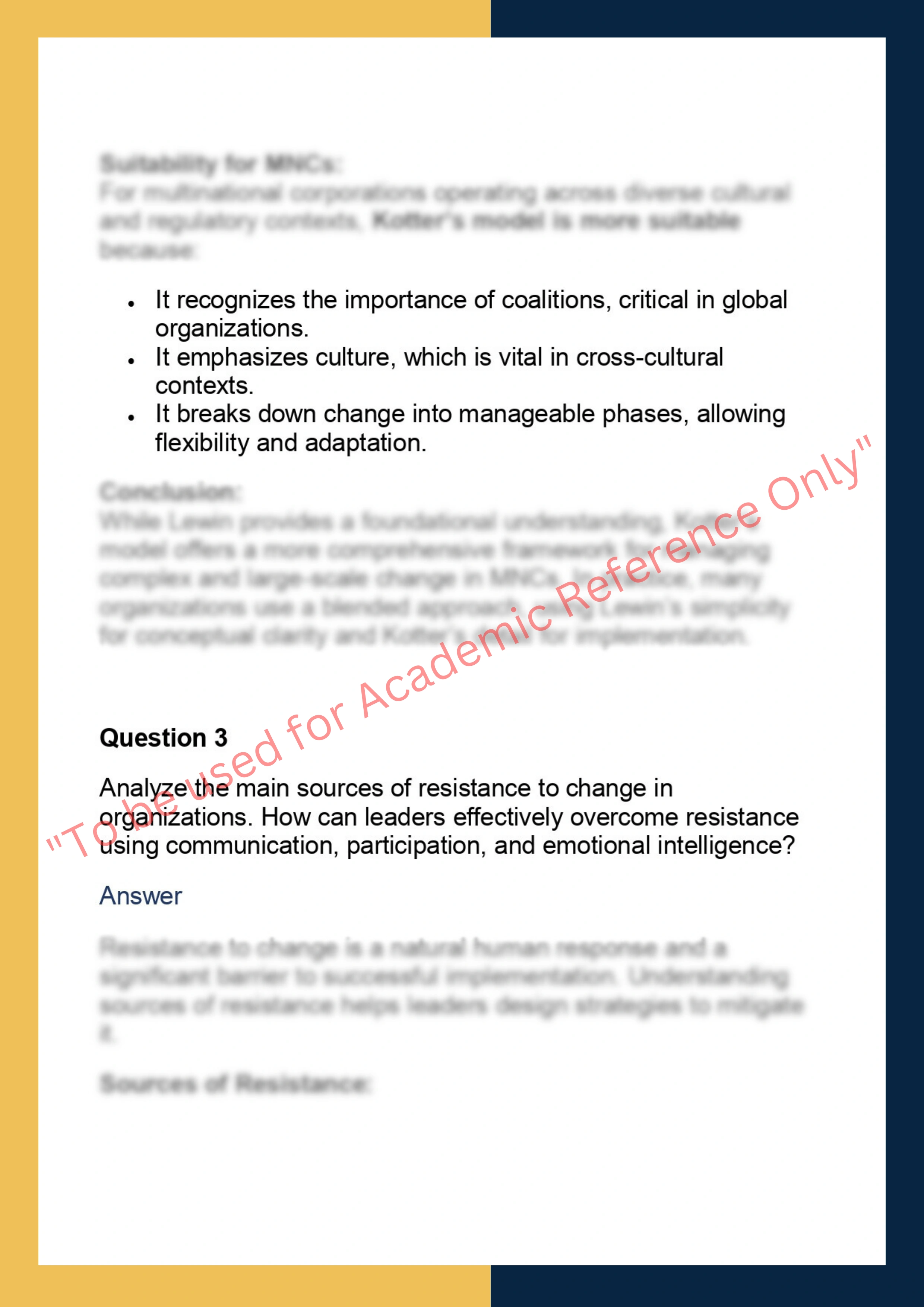 MGMT7320 –  Leadership and Change  Management 3