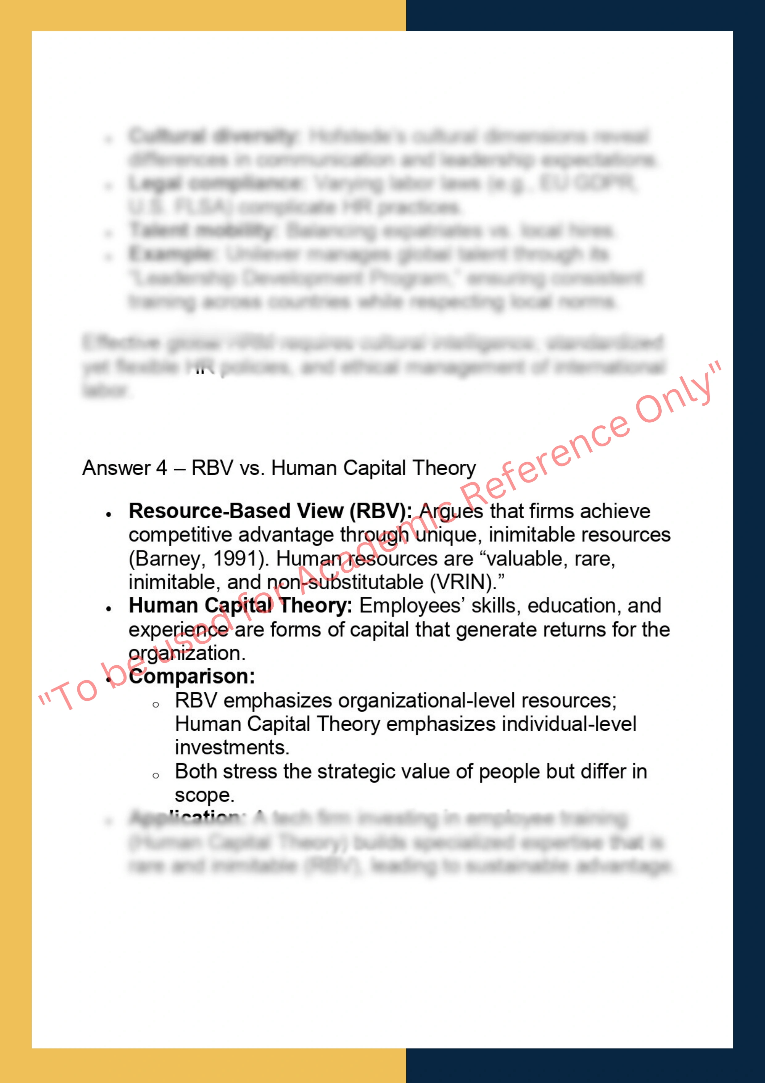 HRMG7006 – Advanced Human Resource  Management 3