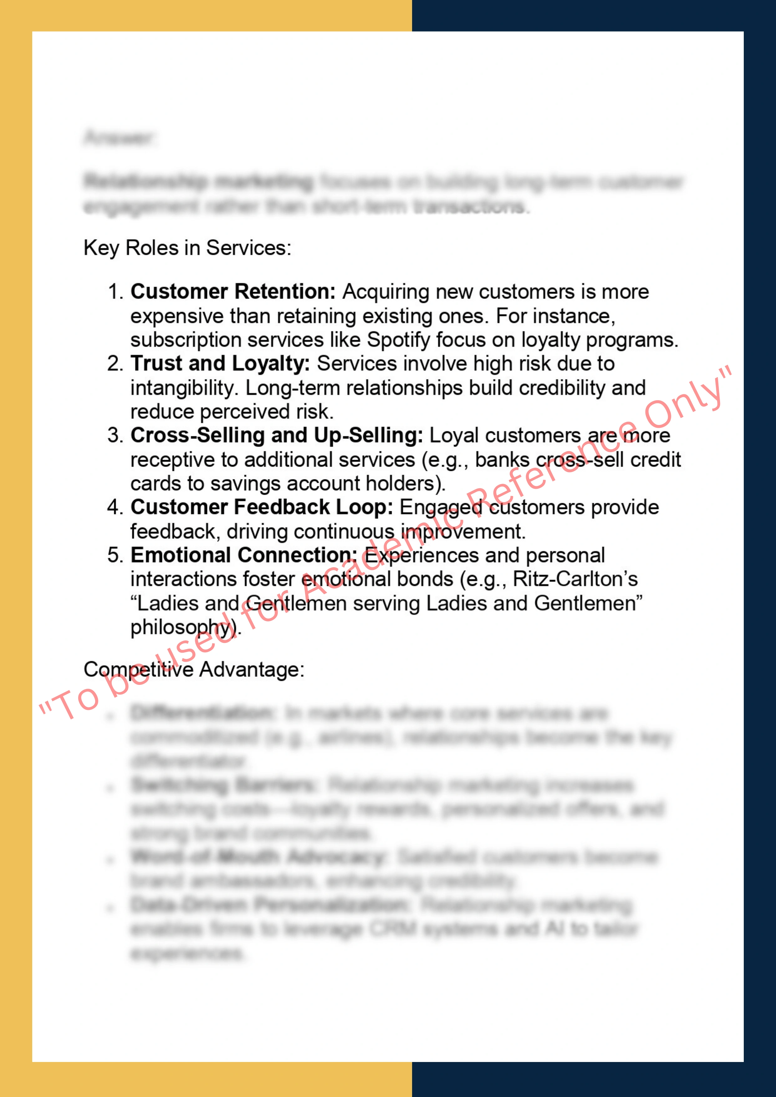 MKTG7310 – Services Marketing Strategy 3