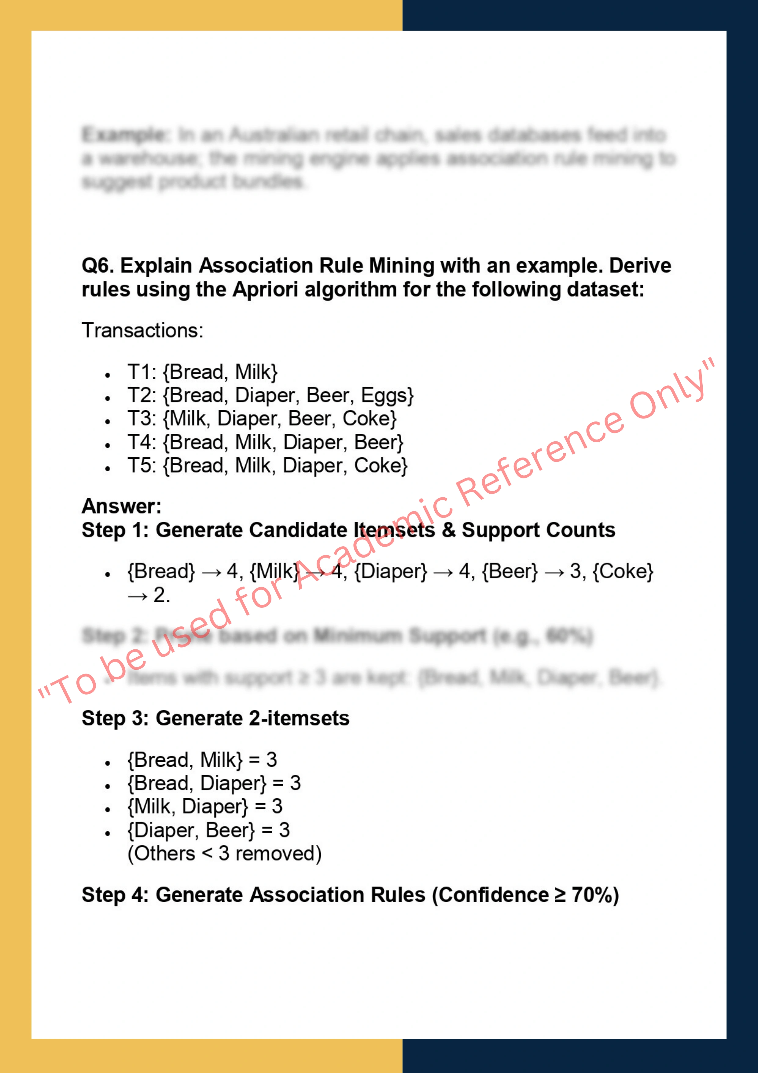 Sample Solution for CSE 4107 –  Data Mining 3